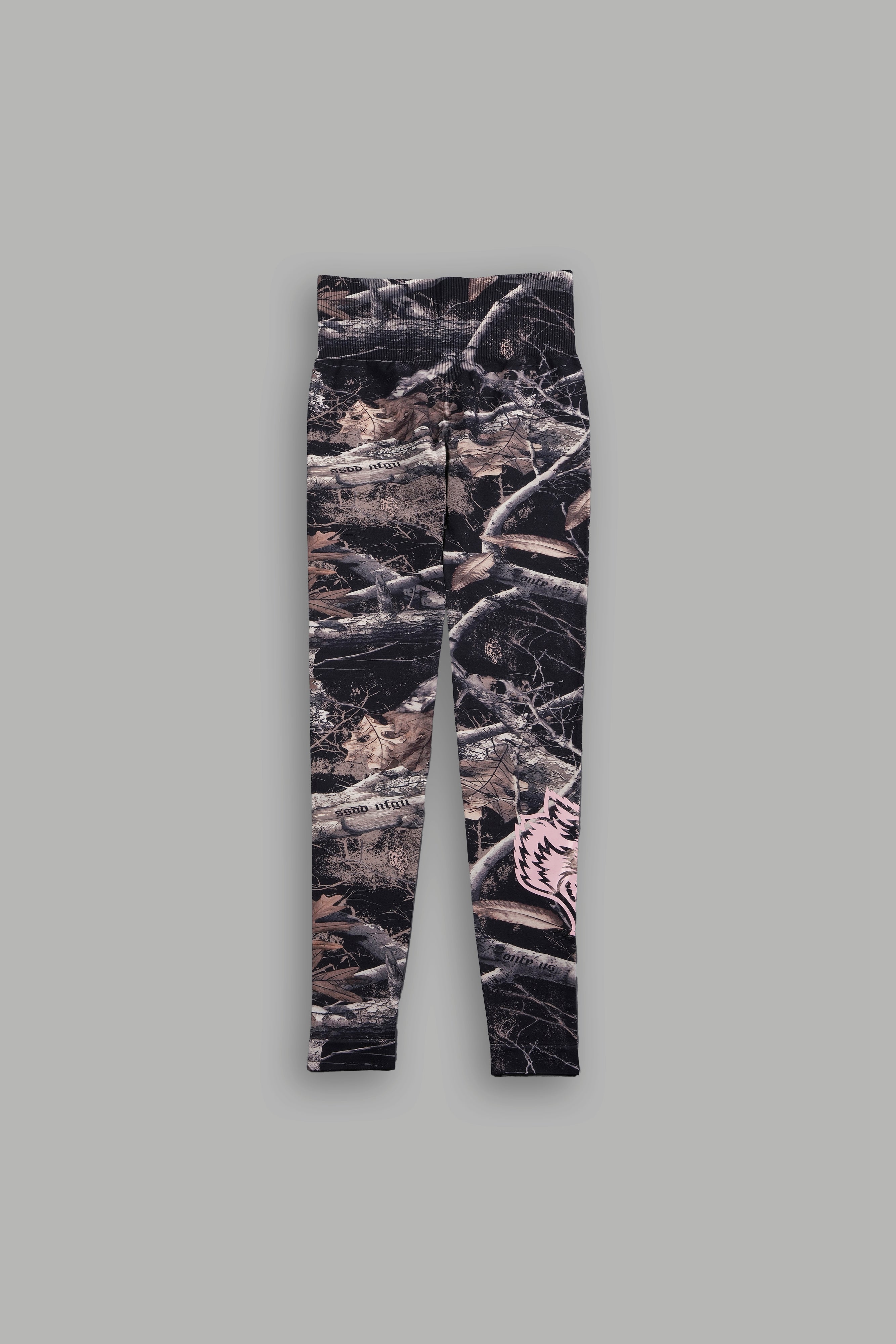 Our Passion "Everson Seamless" Scrunch Leggings in Darc Brown Woodland Camo