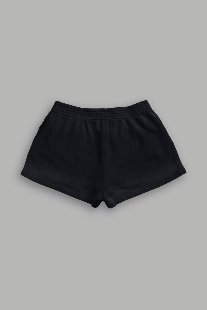 Darc Wandering Ellie Sweat Shorts in Black Drift Wash