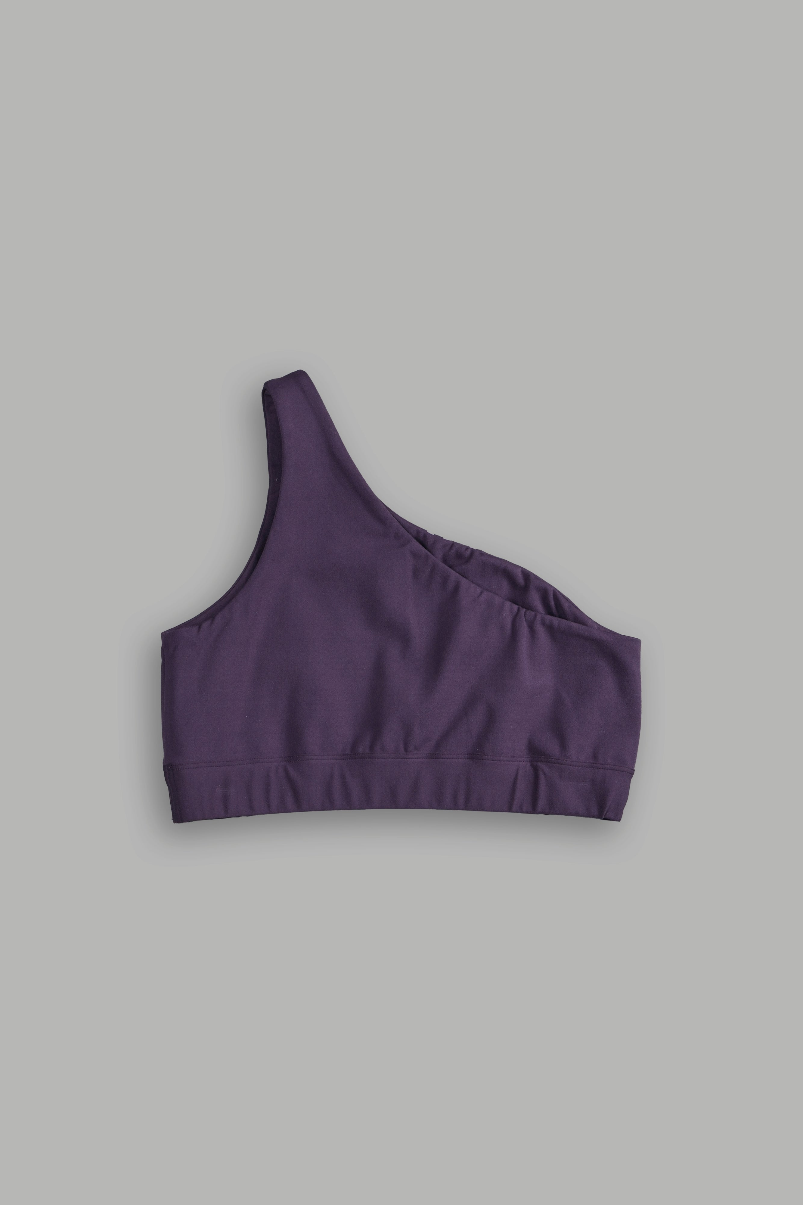 Finite Flame One Shoulder Sports Bra in Phantom Purple