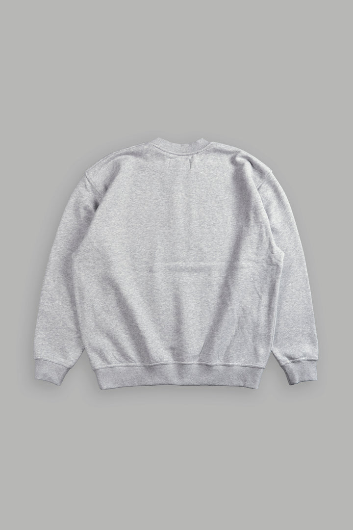 SSDDNFGU FRVR Oversized London Crewneck in Light Athletic Gray