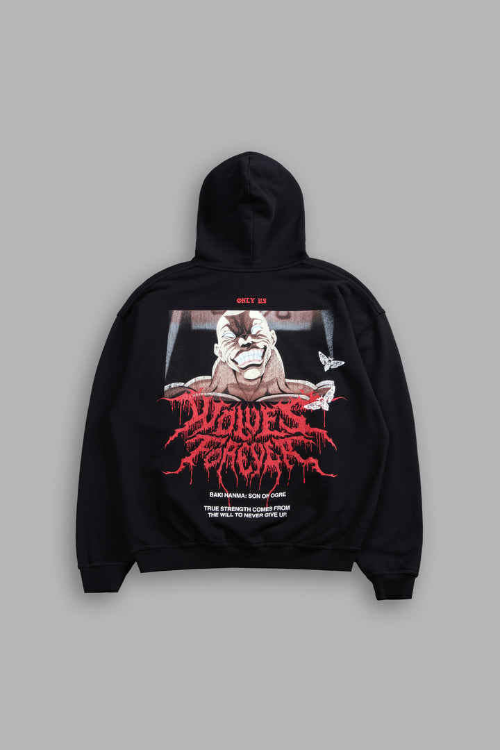 Jack Hammer "Grunge" Hoodie in Black