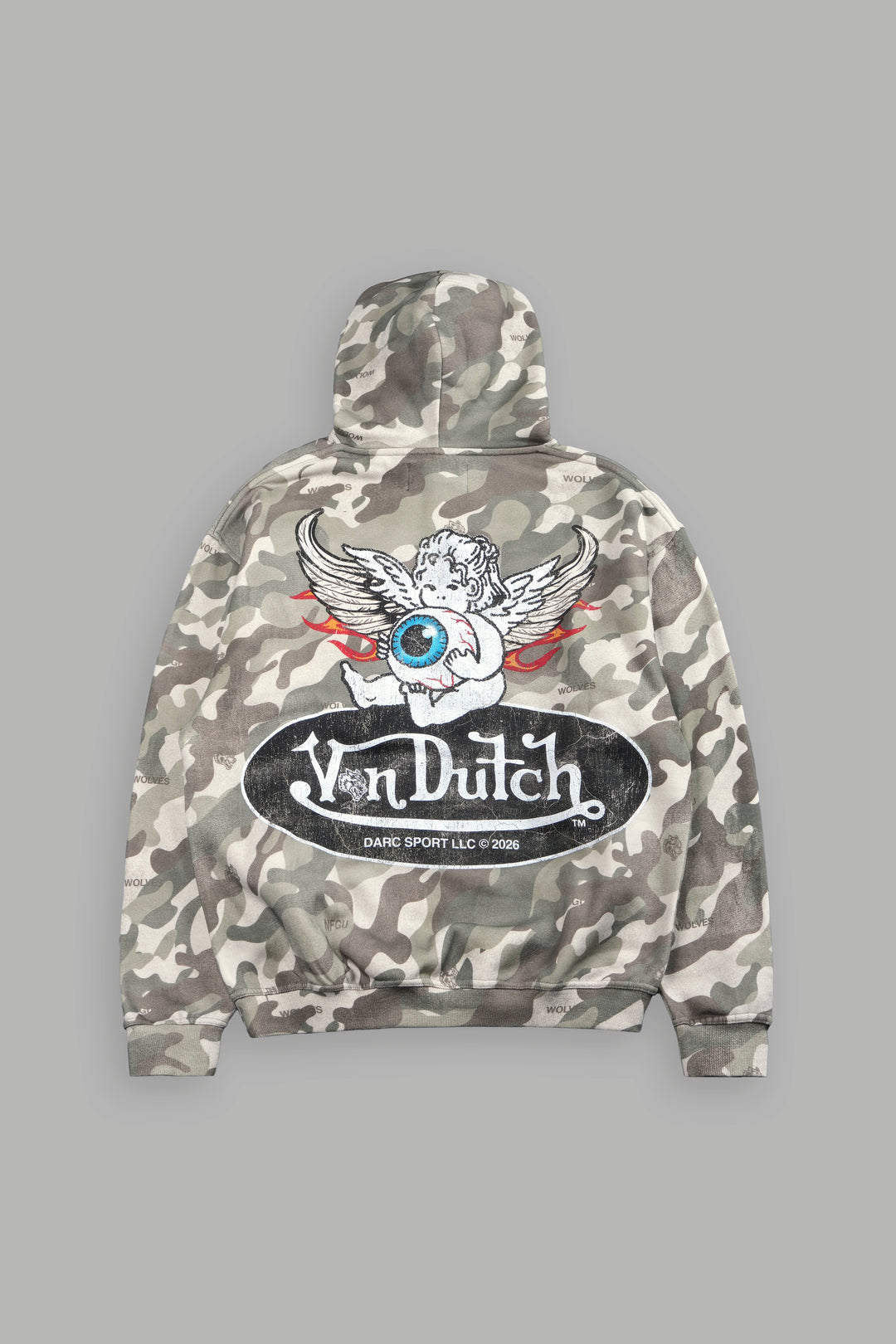 Von Wild Pierce Hoodie in Dsvd Green Camo