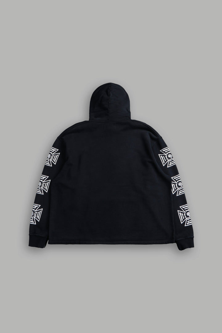 True to Our Core "Moaty" Hoodie in Black Drift Wash