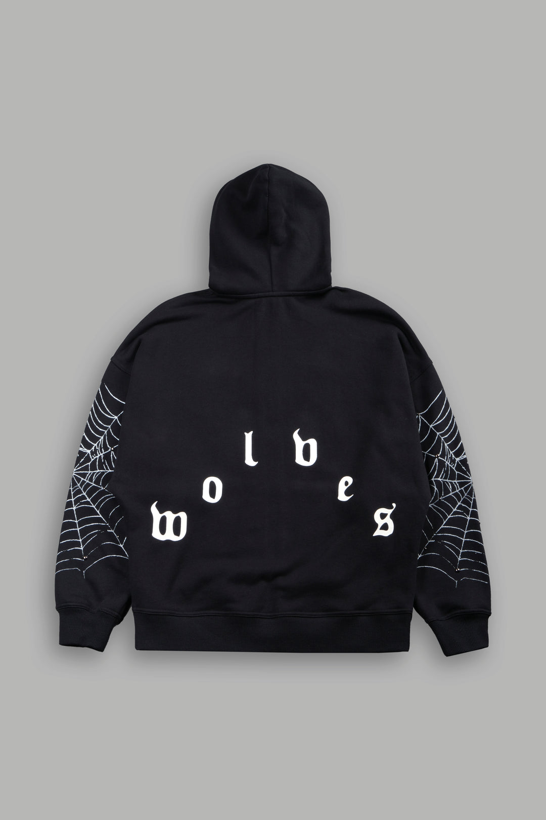Ghost Spider Anya Double Zip Hoodie in Black