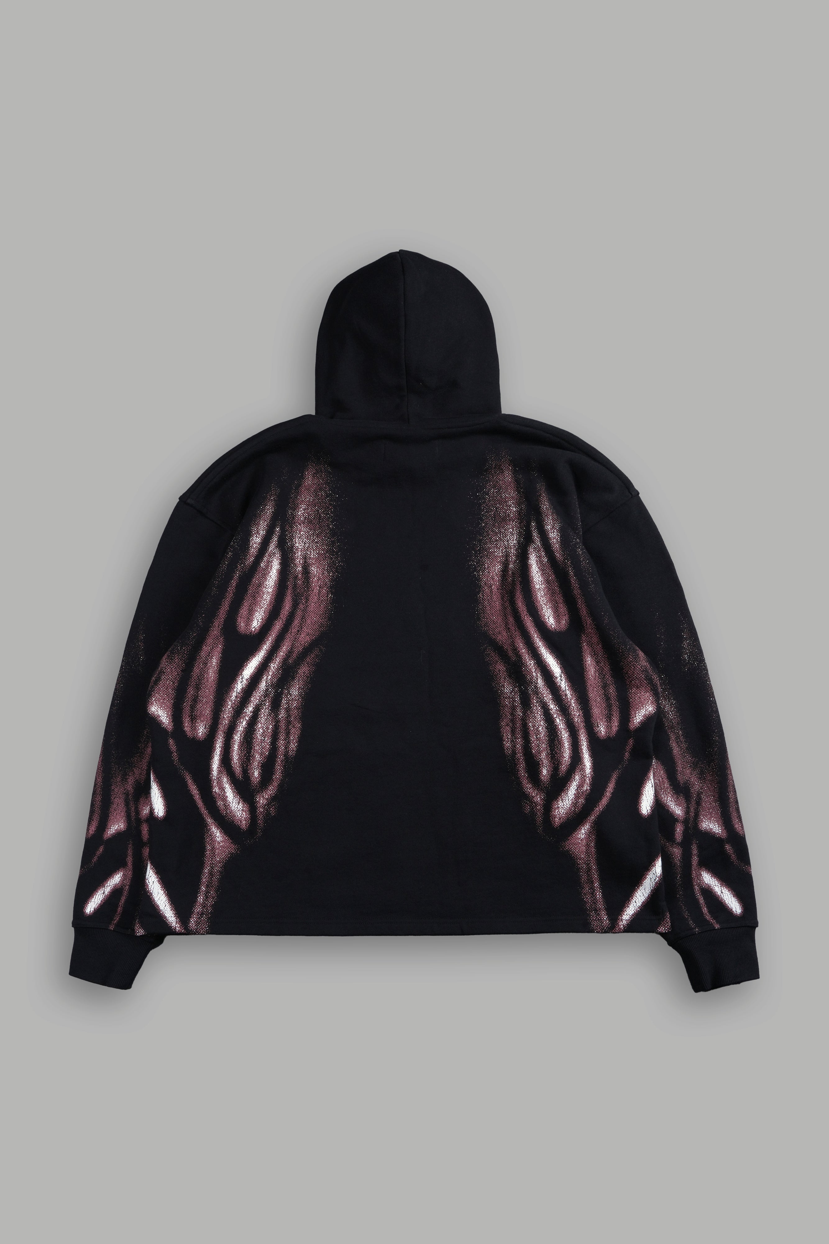 Dark Flame Moaty Hoodie in Black