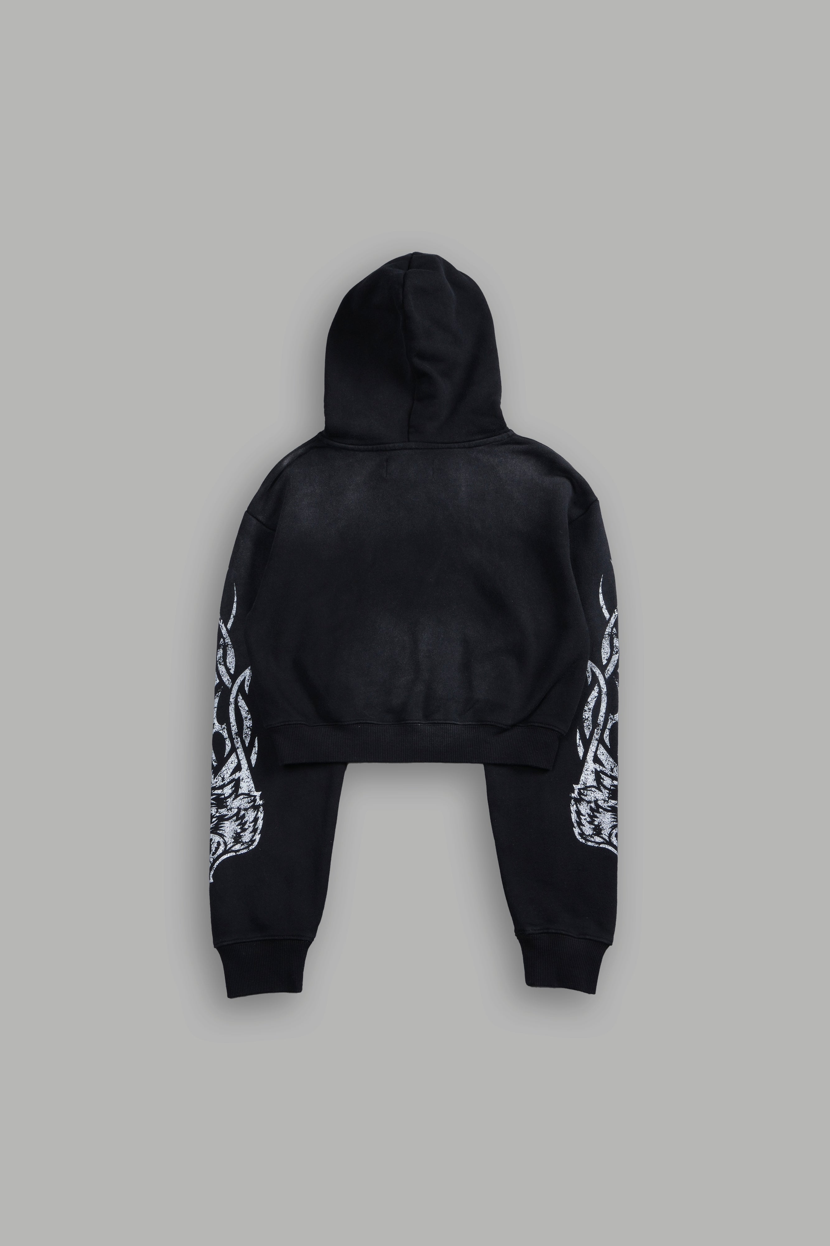 Finite Flame "Rose" She Hoodie in Black Drift Wash