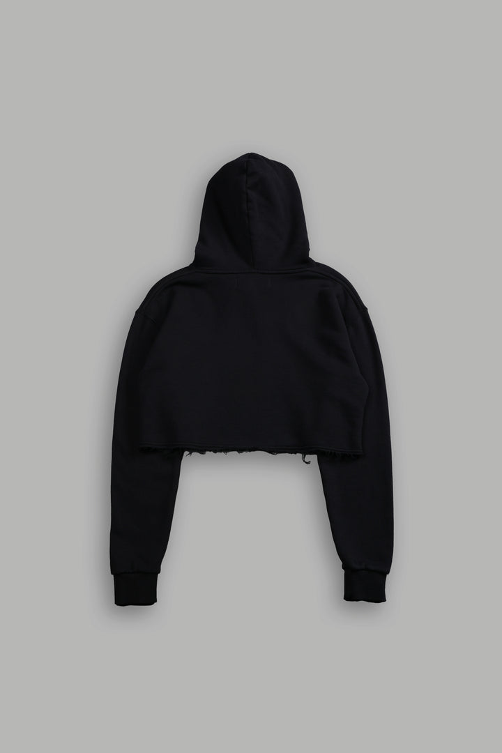 Wolf Pyramid "Pierce" Cropped Hoodie in Black