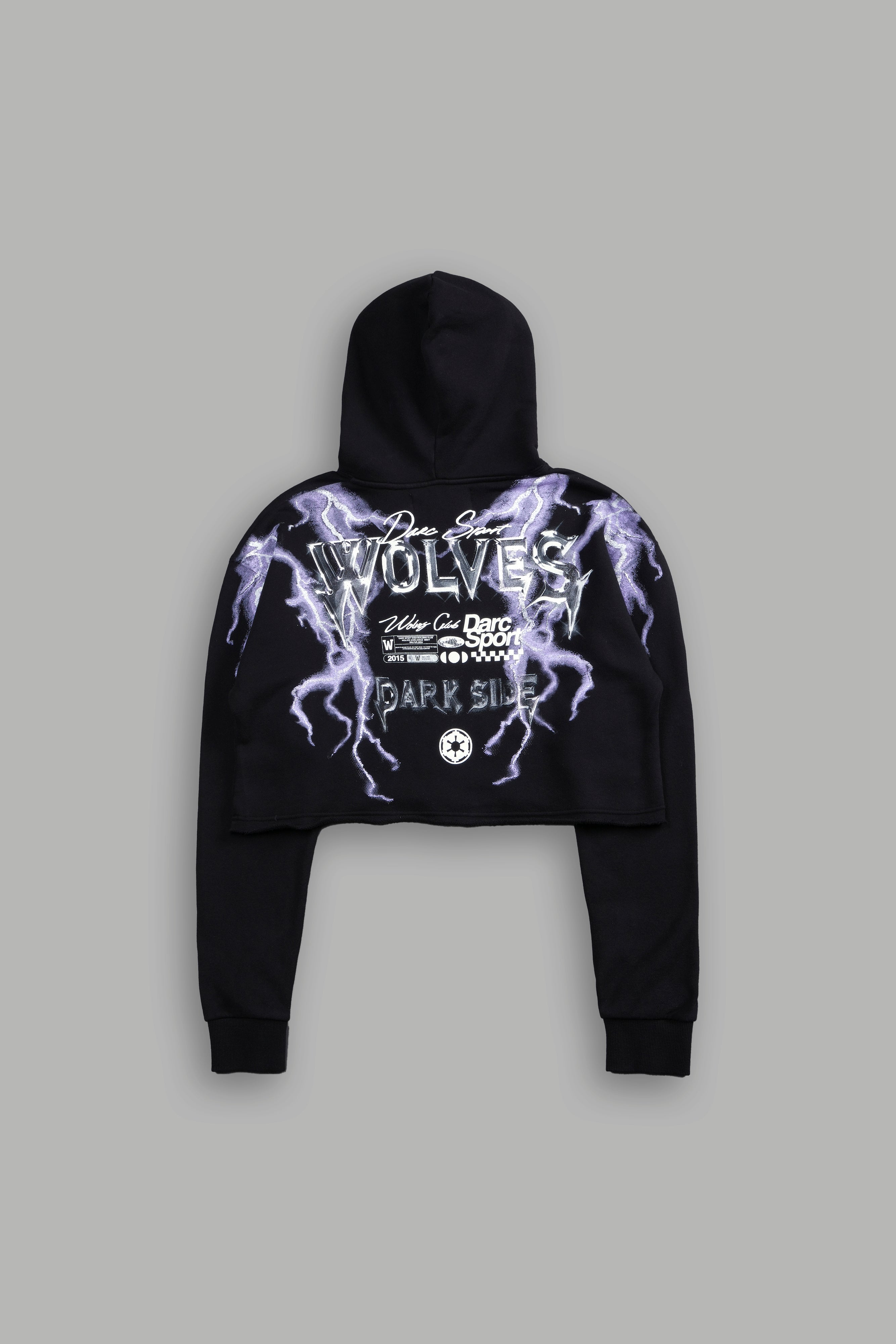 Ride The Lightning "Wyoming" (Cropped) Hoodie in Black