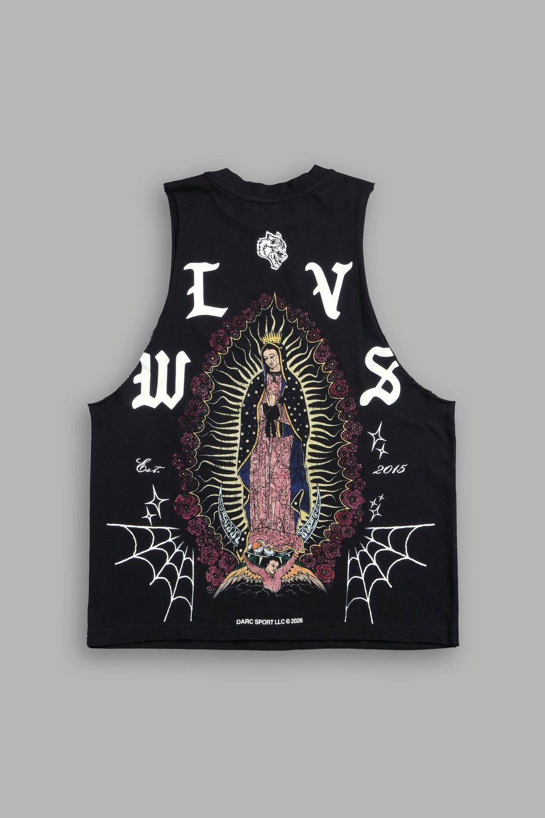 Dama De Las Rosas Tommy Muscle Tee In Black