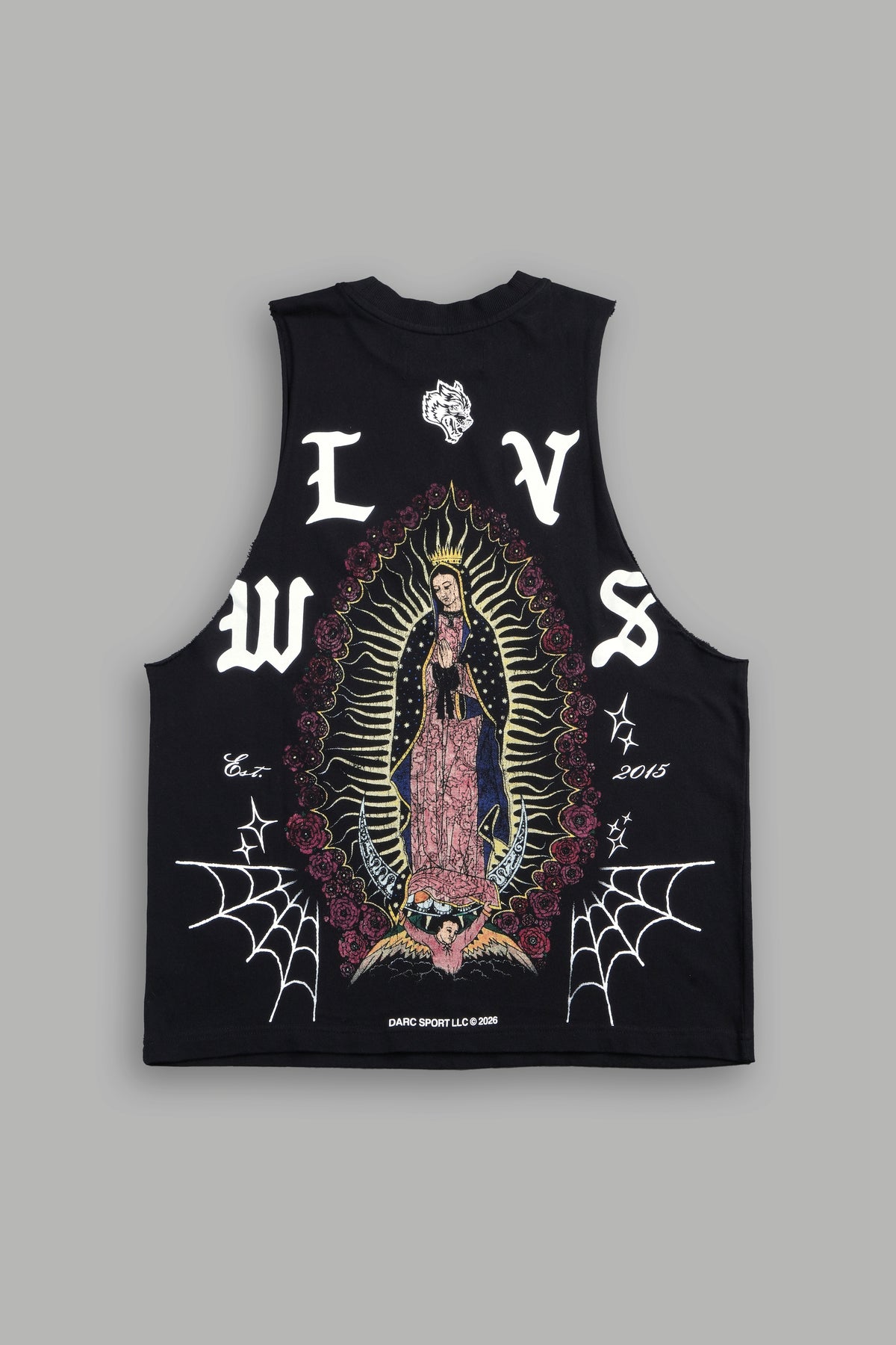 Dama De Las Rosas Tommy Muscle Tee In Black