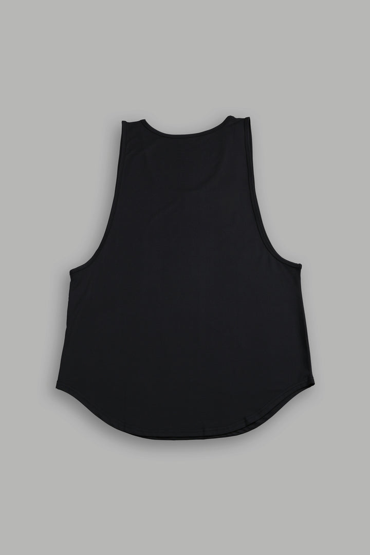 Us Forever "Dry Wolf" (Drop) Tank in Black