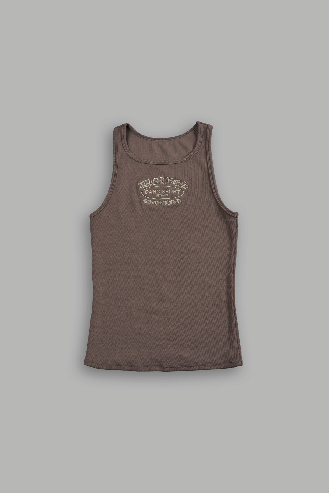 Darc Emblem Gwen Classic Rib Tank In Mojave Brown