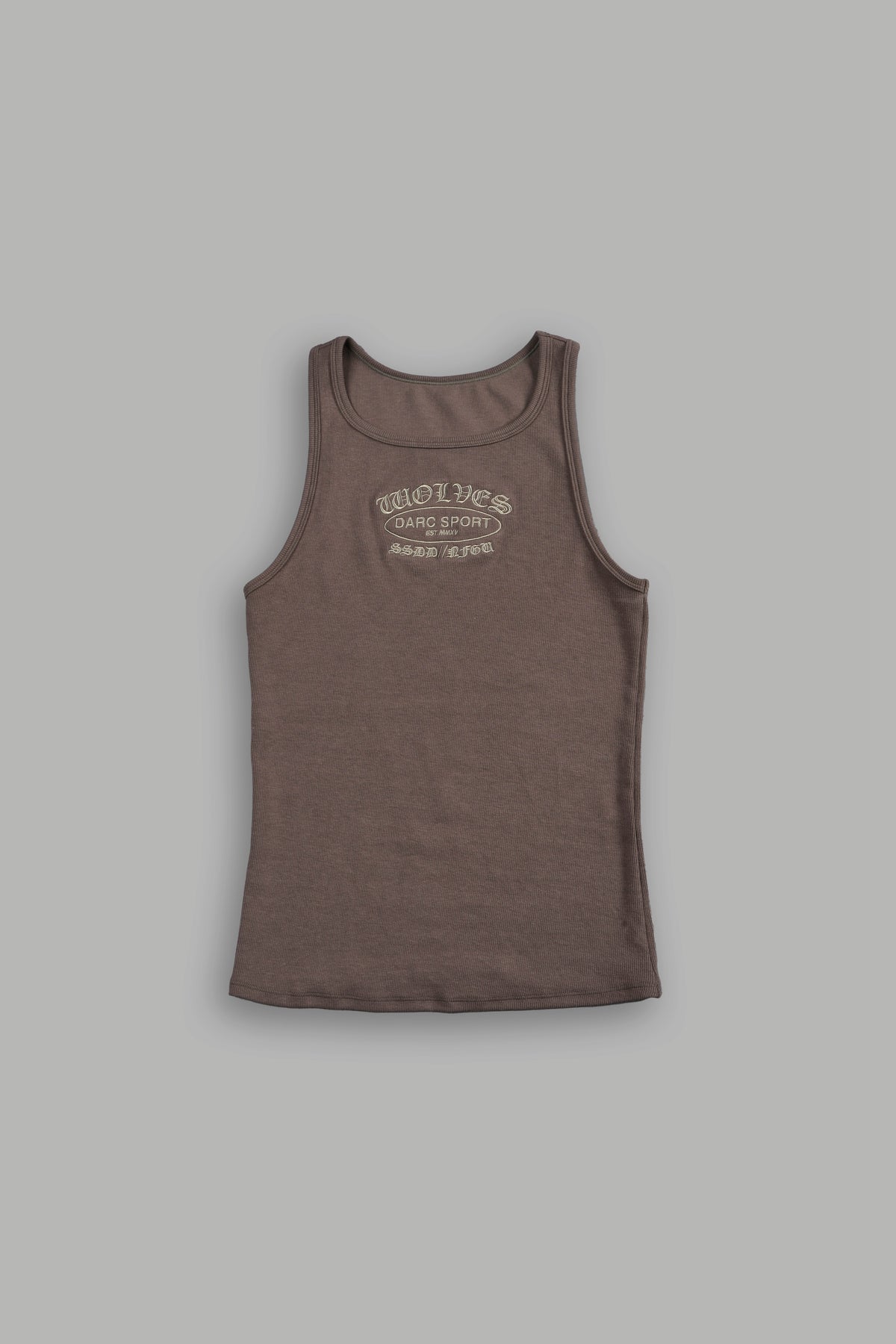 Darc Emblem Gwen Classic Rib Tank In Mojave Brown