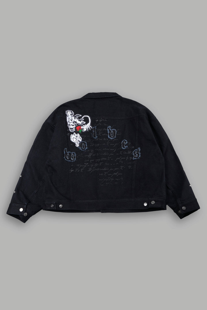 Wolves Heritage Jax Denim Jacket In Black