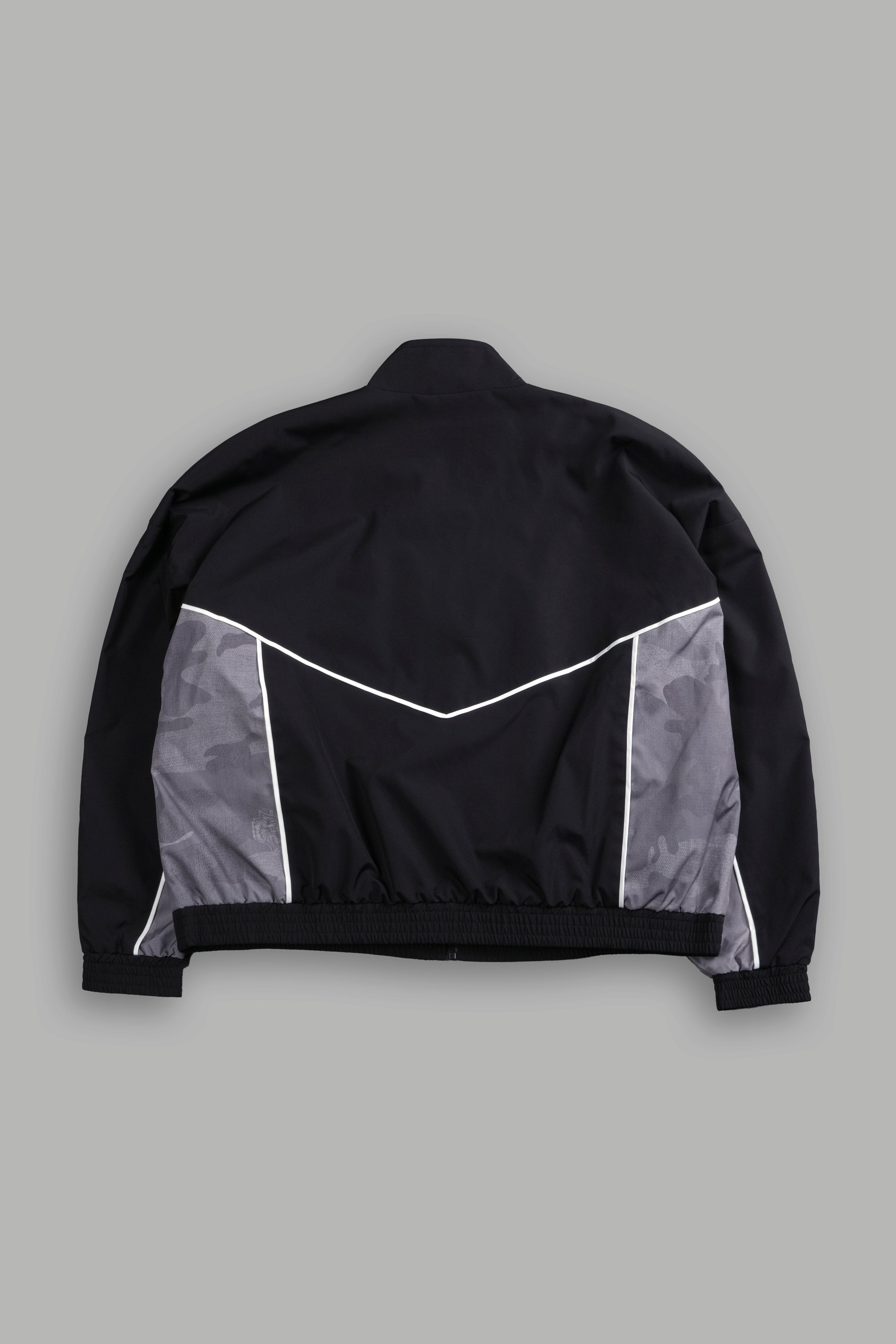 Drip Hesh Quinn Track Jacket in Black/Lush Vintage Woodland Camo