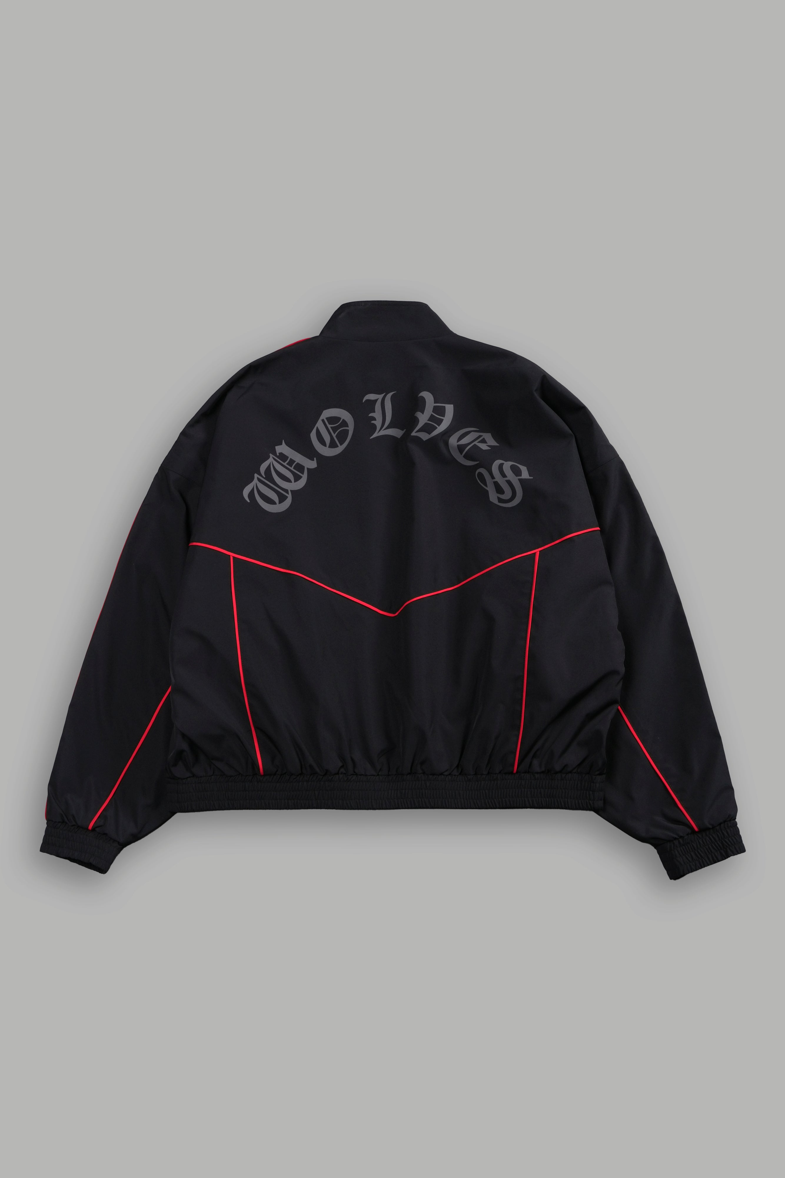 Darc Sport Wolves Quinn Track Jacket in Black/Red