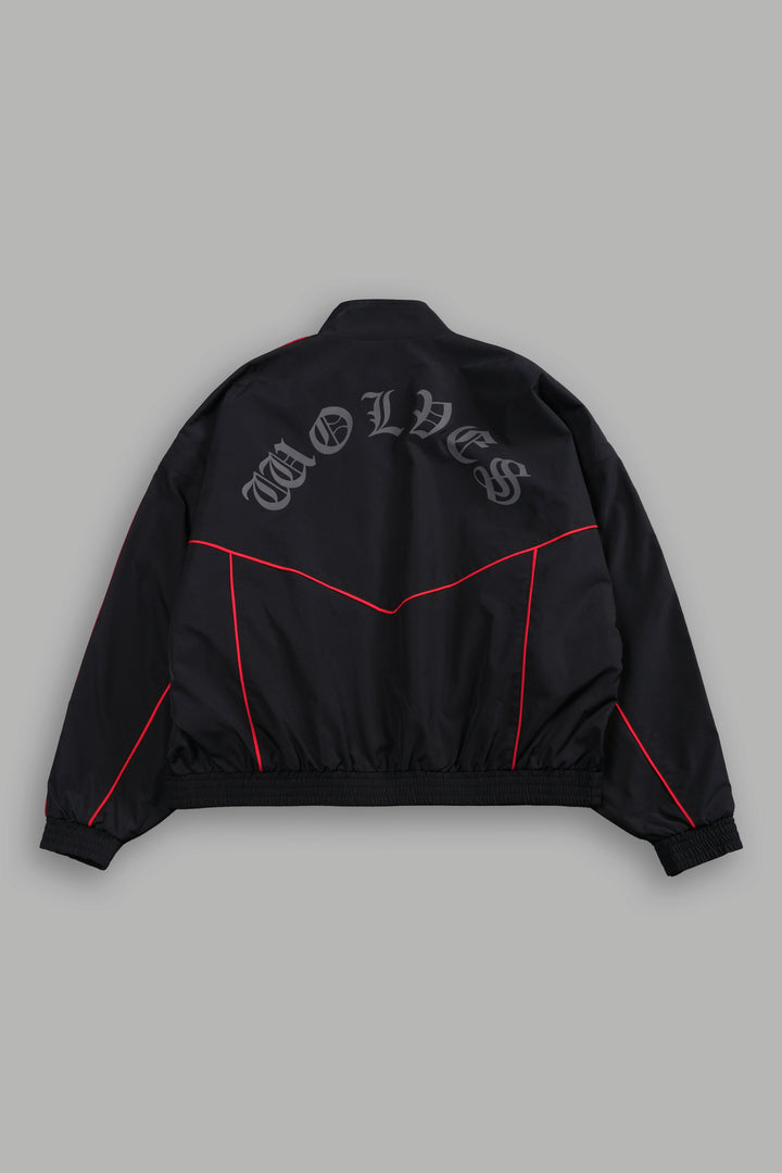 Darc Sport Wolves Quinn Track Jacket in Black/Red