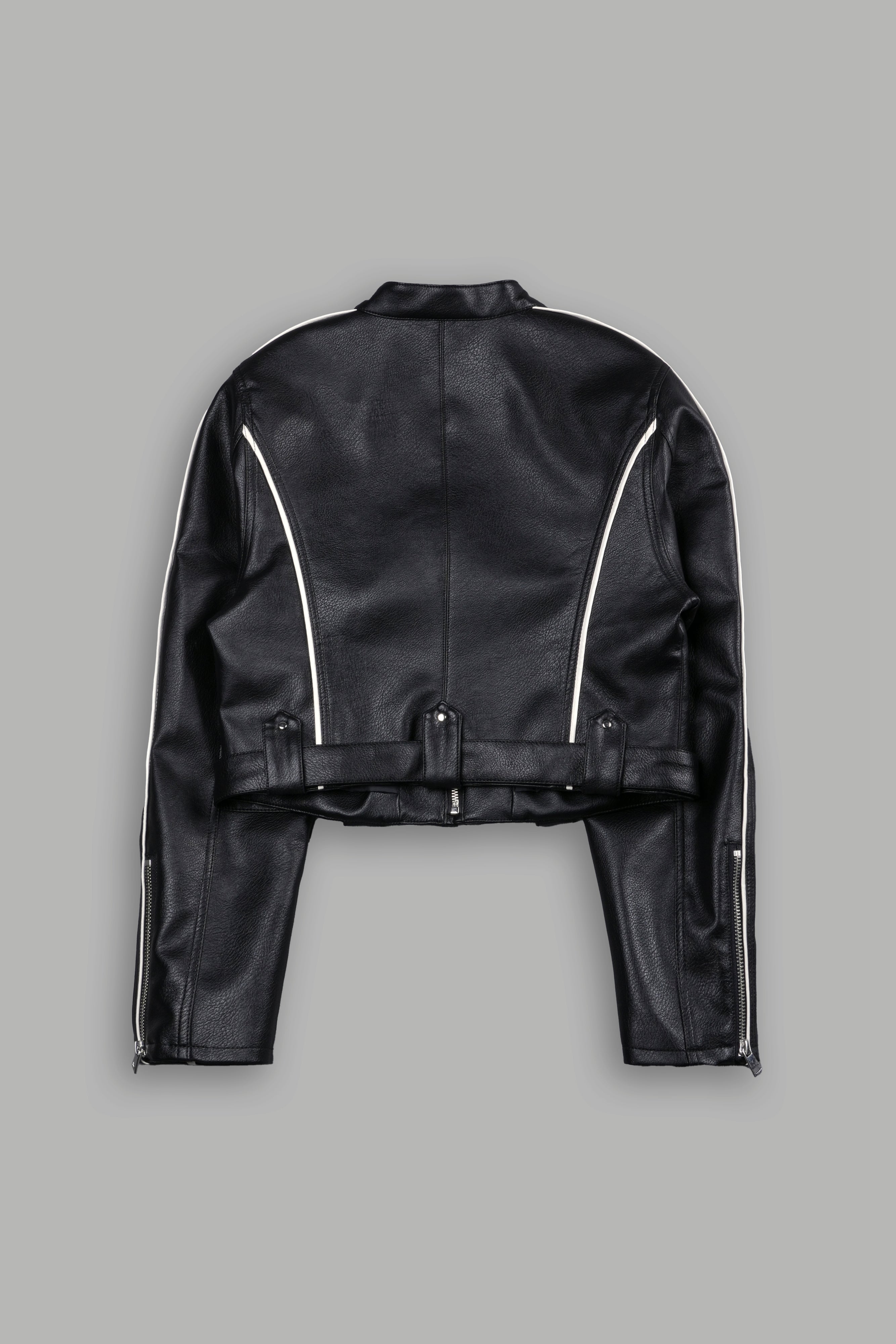 Chopper Wolf Letty Moto Jacket in Black/White