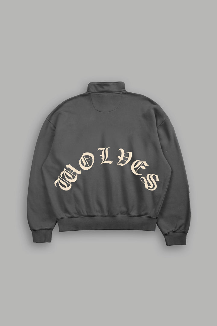 La Wolves V2 Duke 1/4 Zip Mock Neck in Wolf Gray