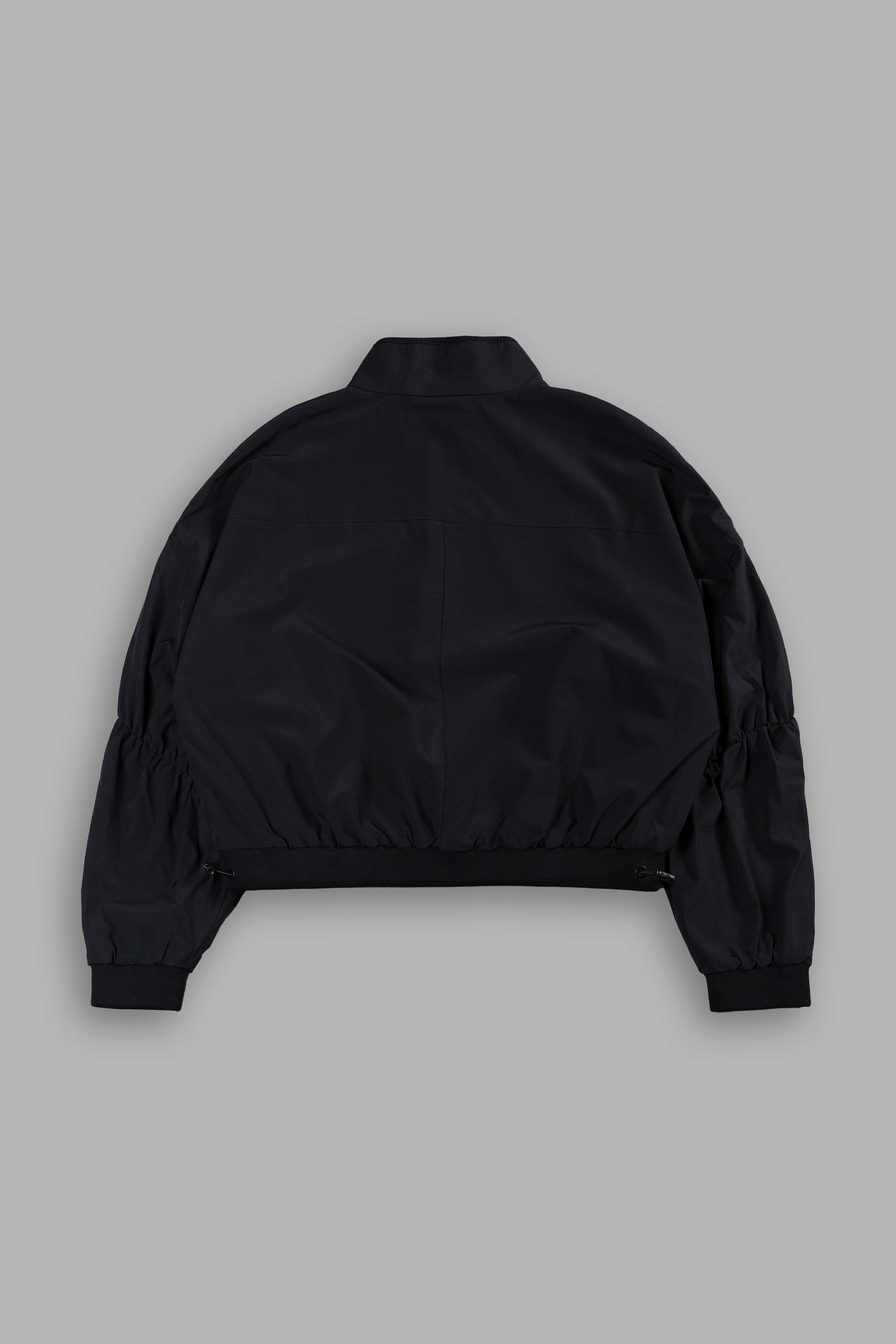 Roses While We're Here Cropped Zip Mockneck Sweater in Black