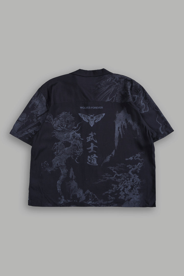 Ronin'S Lament Romero Mid Length Button Up in Black