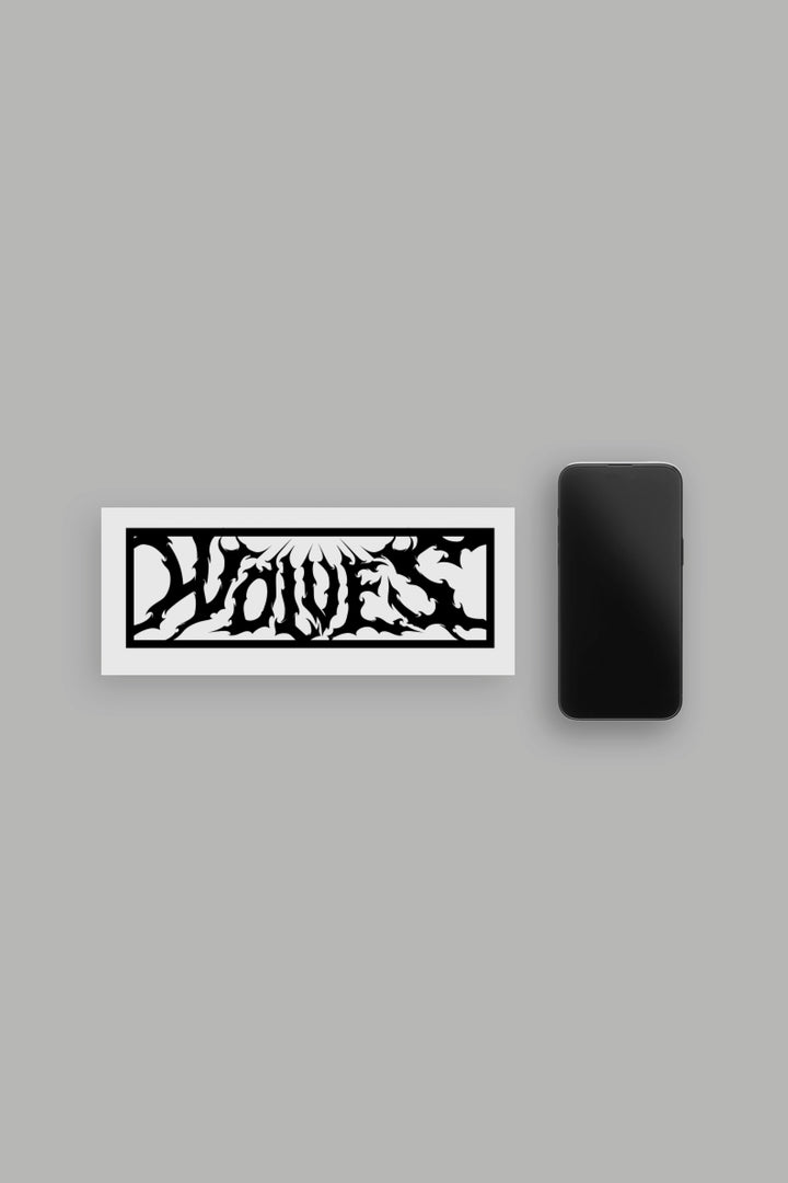 Midnight Wolves Large Sticker in Black