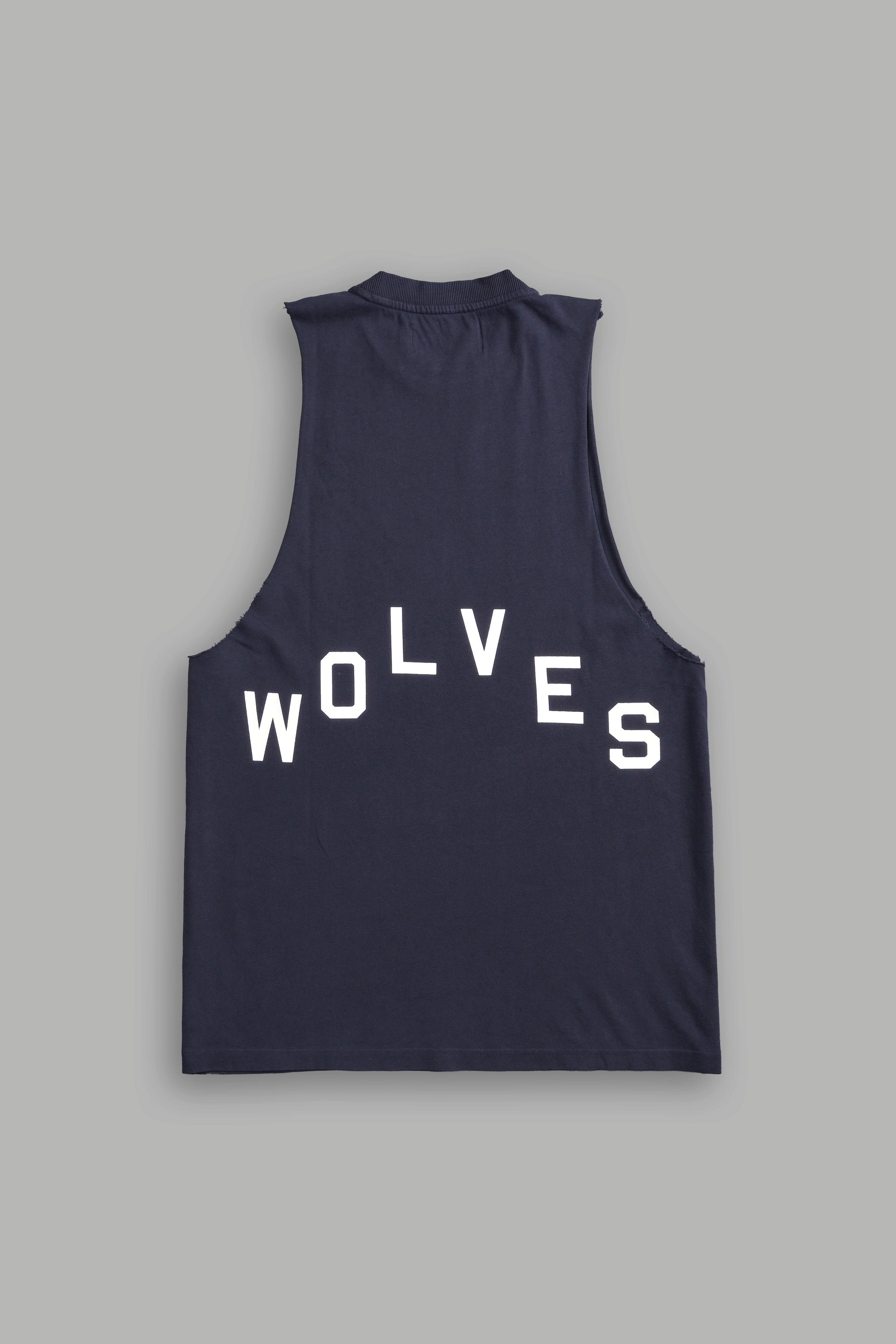 Wolves Pyramid "Tommy" Muscle Tee in Midnight Blue