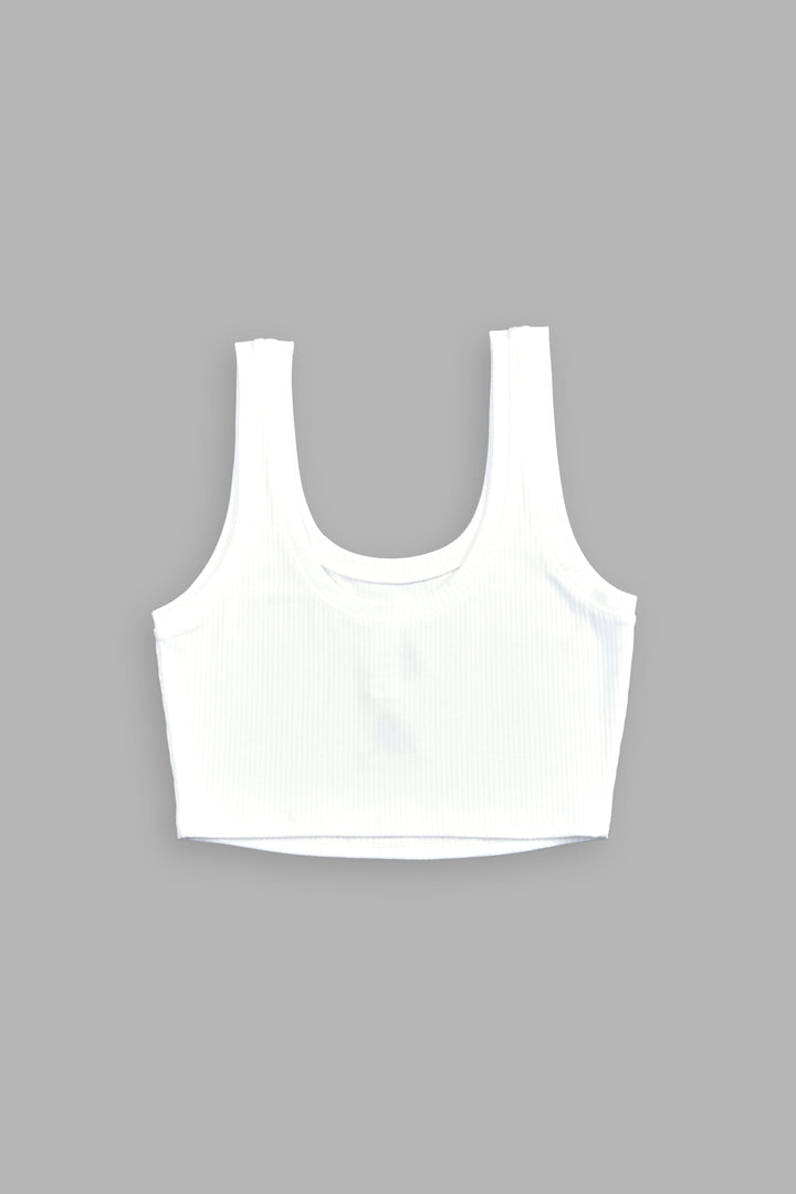 Bushido Wolf She Classic Ribbed Tank in White