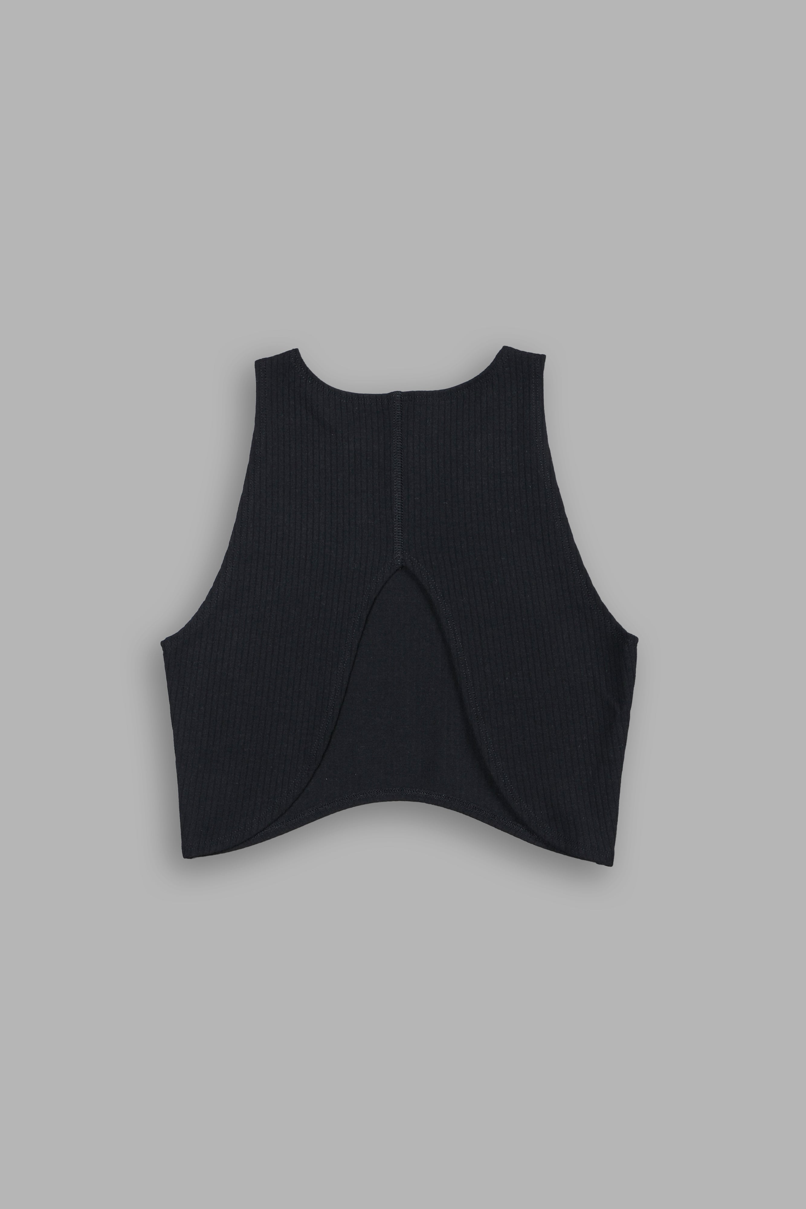 Chopper Rib Curve Tank in Black