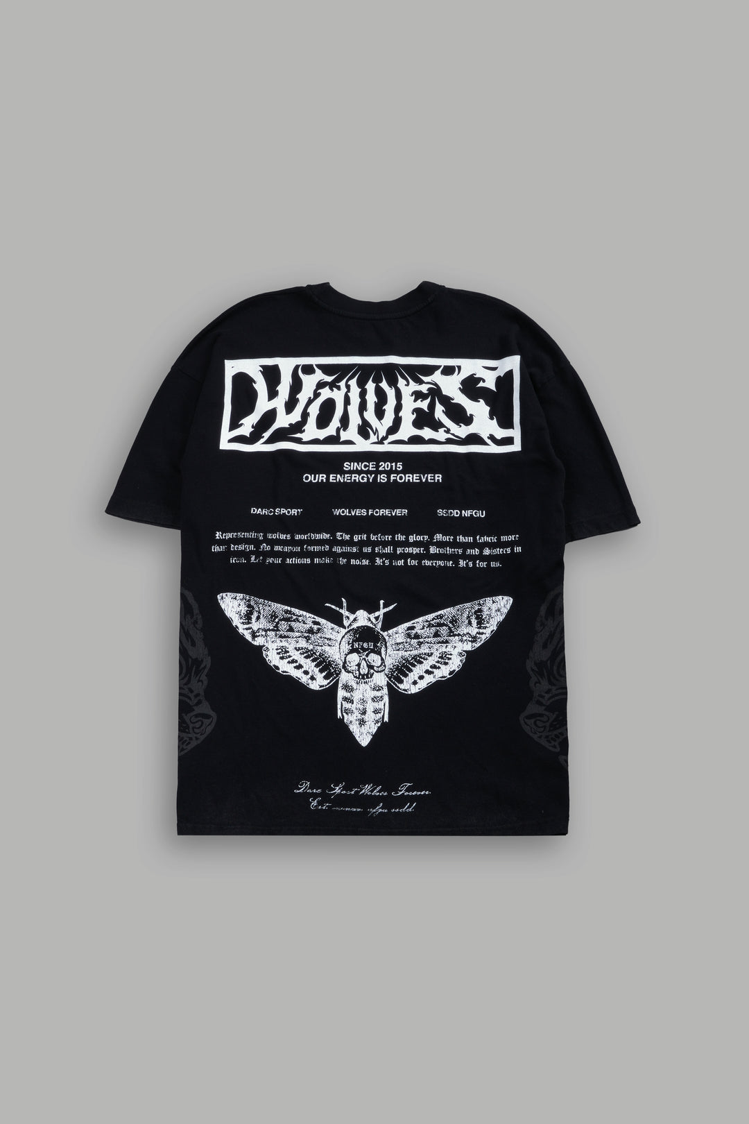 Death's-Head Premium Oversized Tee in Black