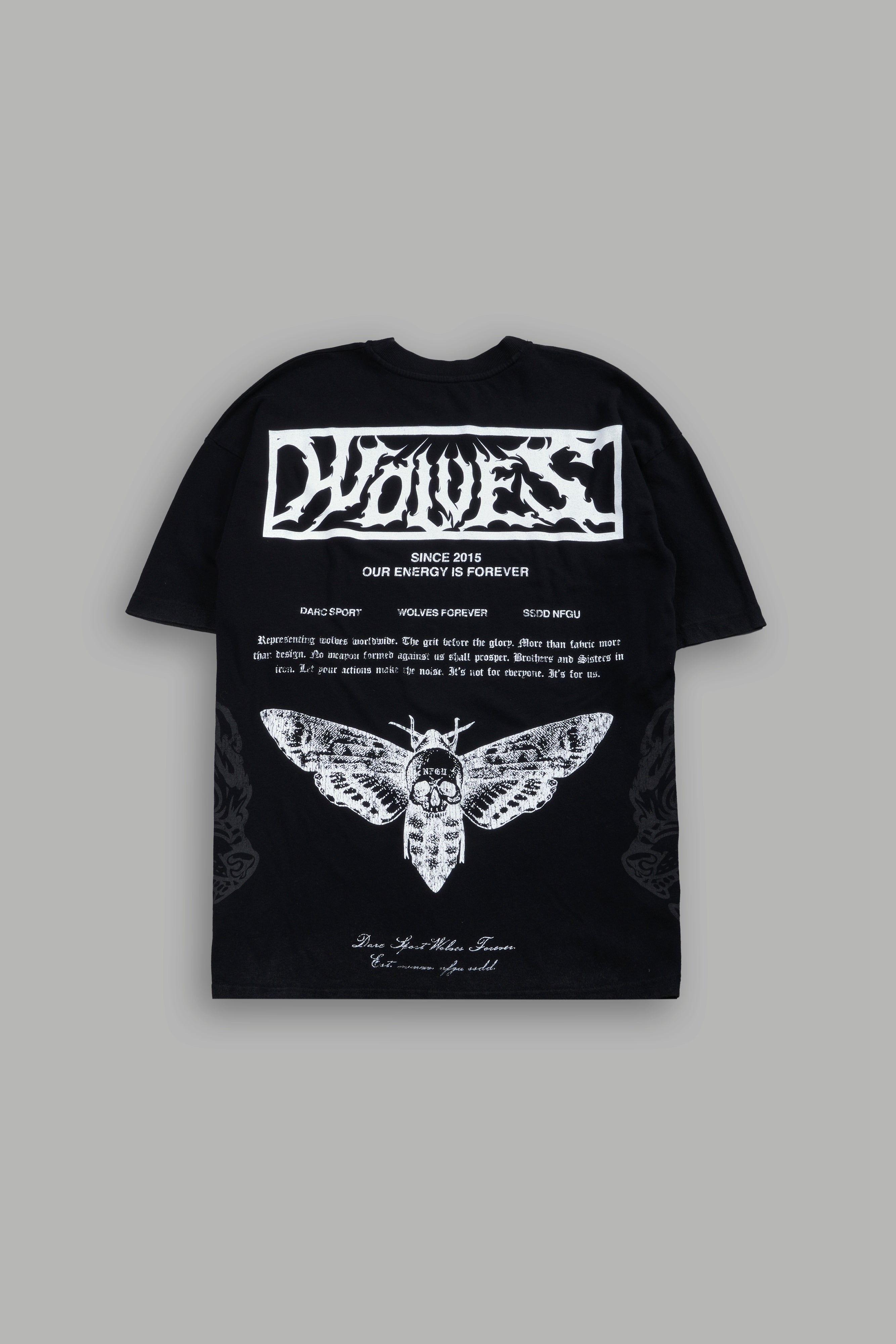 Death's-Head Premium Oversized Tee in Black