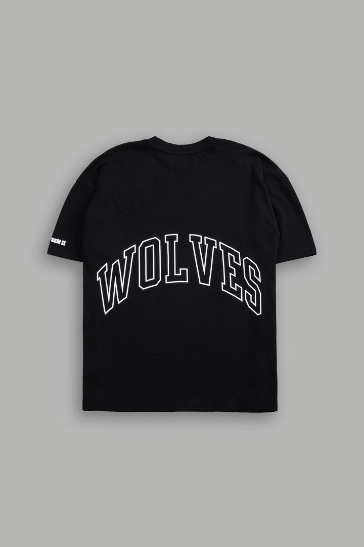 Nowhere to Run "Premium" Oversized Tee in Black Drift Wash