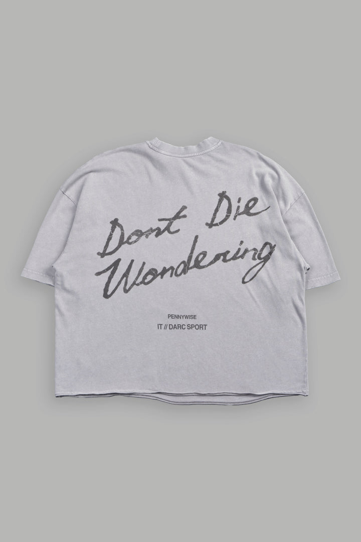 Pennywise Premium Raw Hem Box Cut Tee In Dove Gray