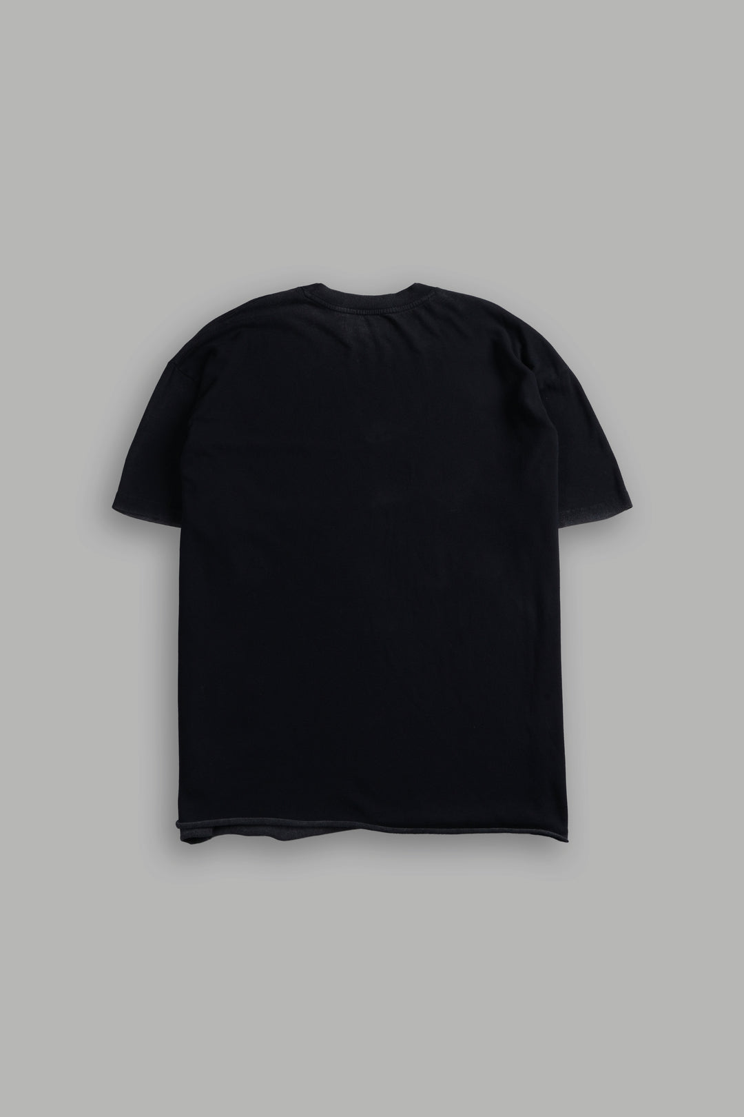 Iron Fire Raw Hem "Premium" Oversized Tee in Black