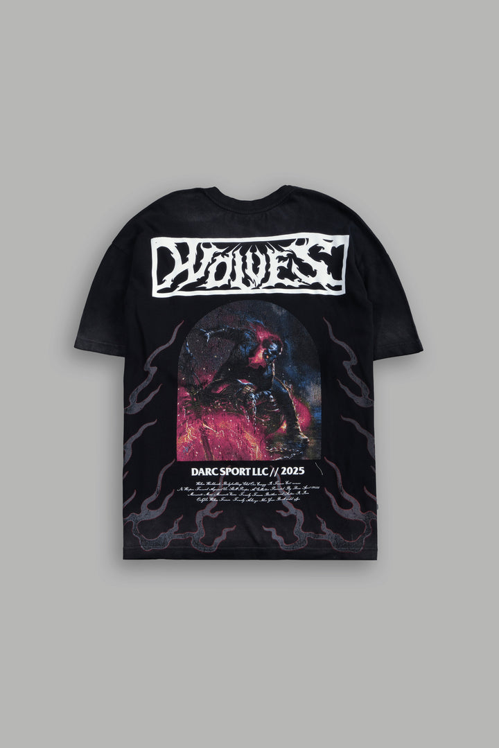 Ghostrider "Premium" Oversized Tee in Black Drift Wash