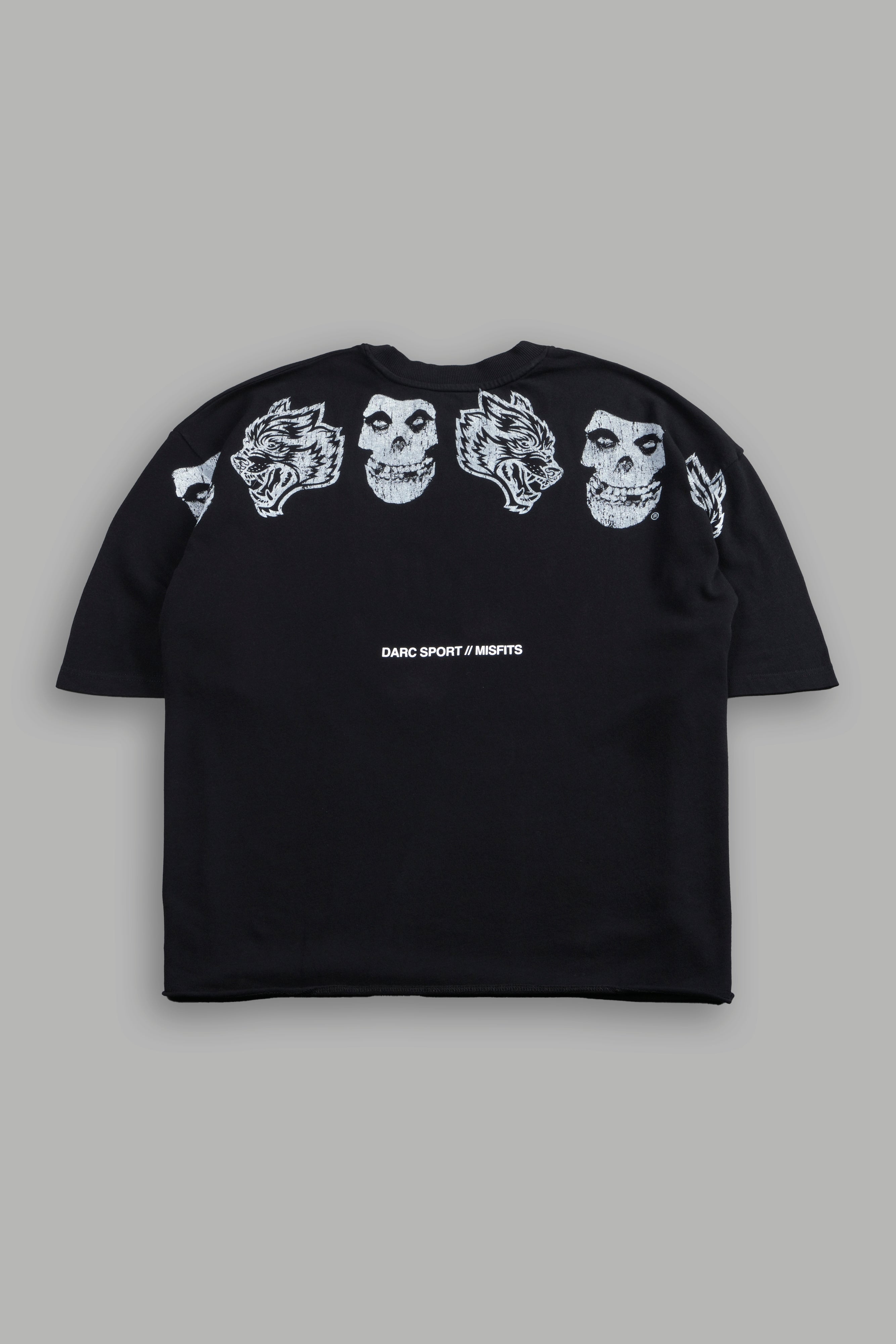 Misfits Premium Oversized Raw Hem Box Cut Tee in Black – DarcSport