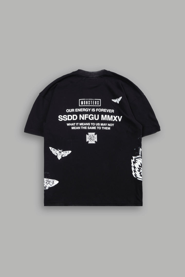 The Mummy "Side By Side" Oversized Tee in Black