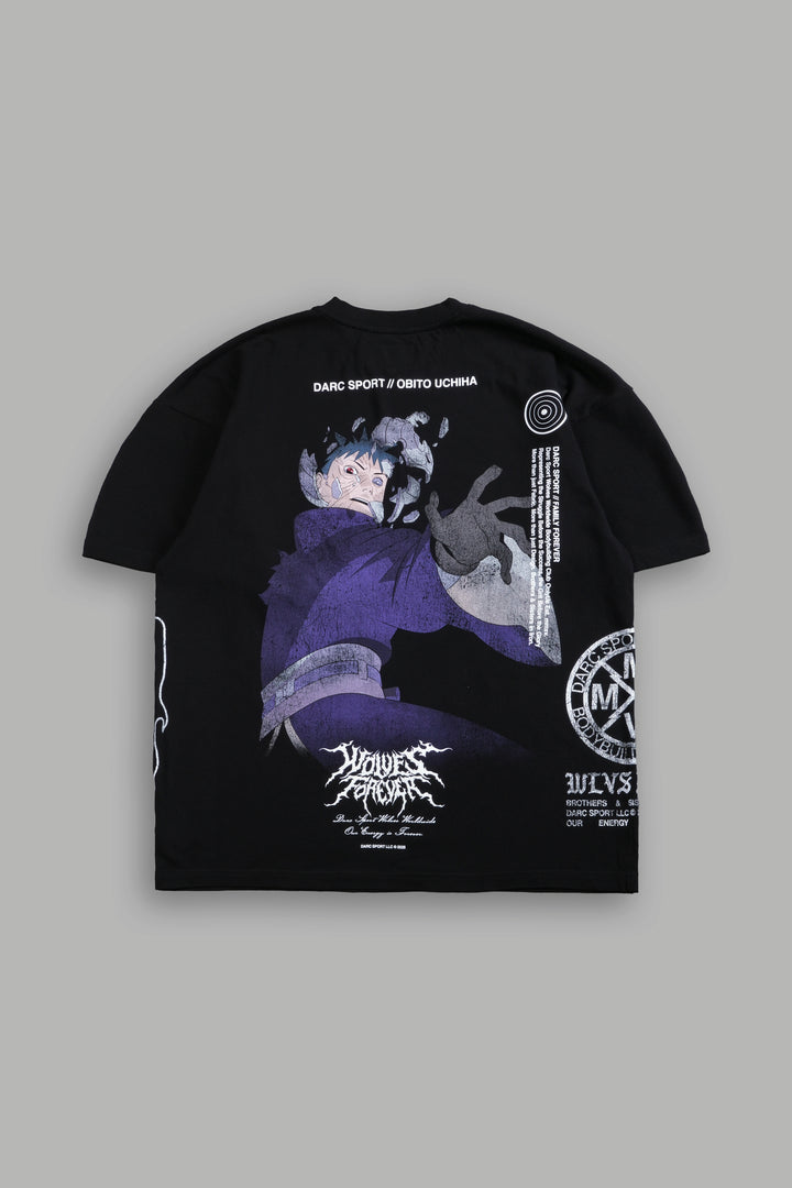 Obito Uchiha "Side By Side" Series Premium Tee in Black
