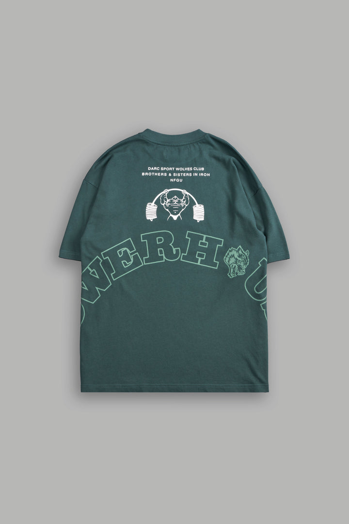 Powerhouse Forever "Premium" Oversized Tee in Norse Green