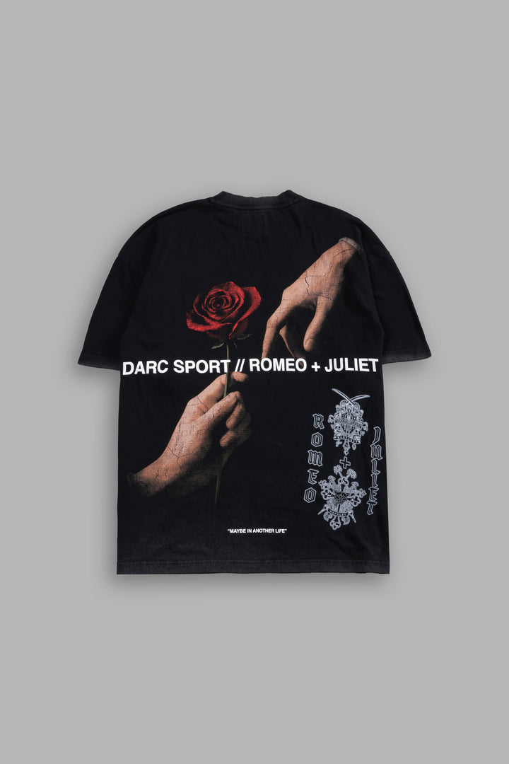 Crossed Hearts Premium Oversized Tee in Black