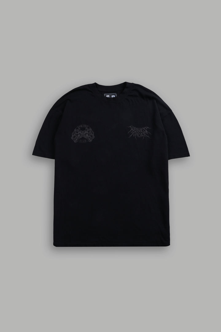 Dark Rage "Side By Side" Series Premium Oversized Tee in Black
