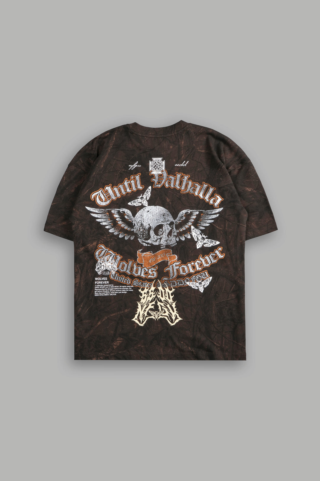 Nomad "Premium" Oversized Tee in Brown Driftwood Forest Camo