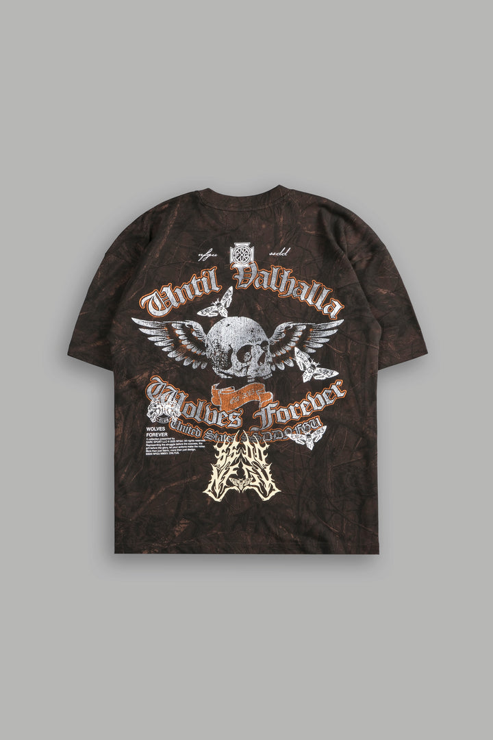 Nomad "Premium" Oversized Tee in Brown Driftwood Forest Camo