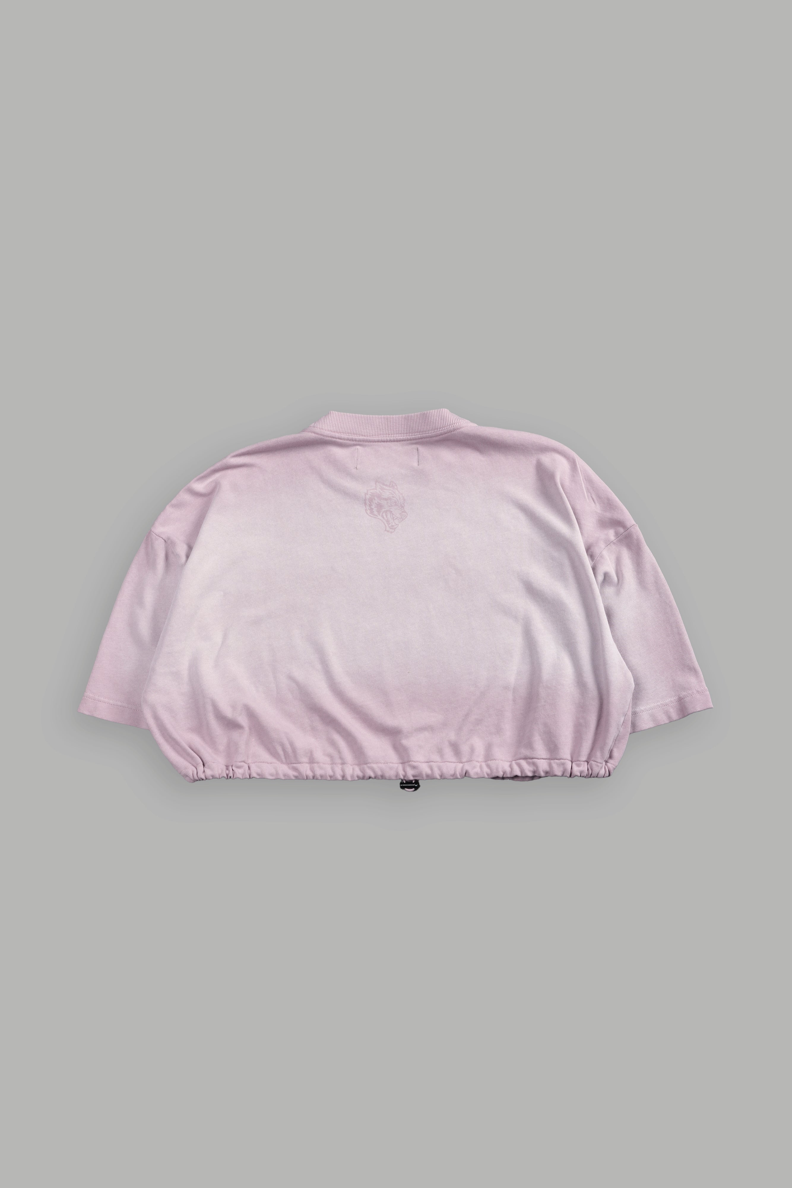 Chopper Bungee Cropped Tee in Purple Smoke Horizon Sun Fade
