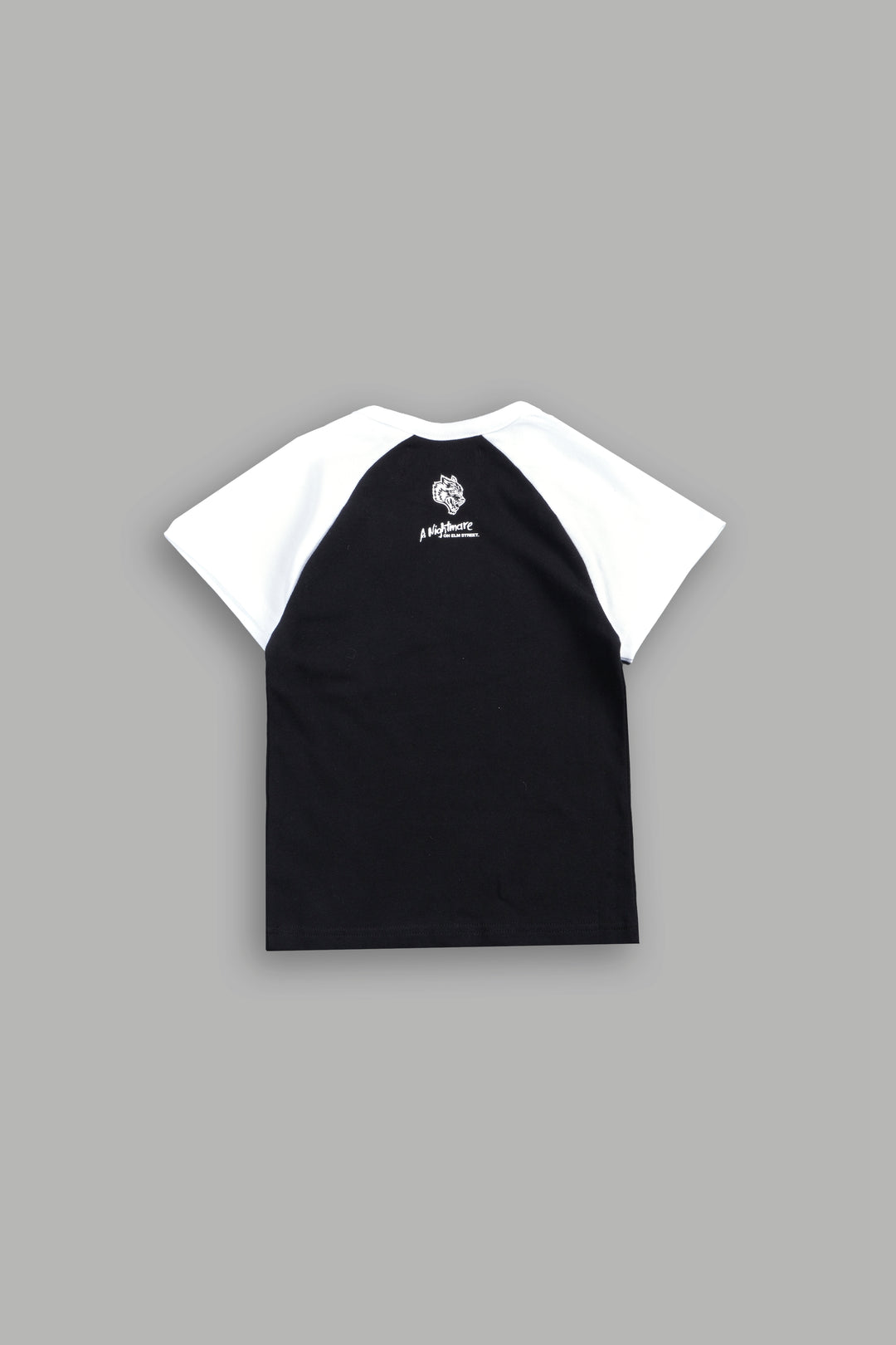 Dont Sleep Lina Raglan Baby Tee In Black/White