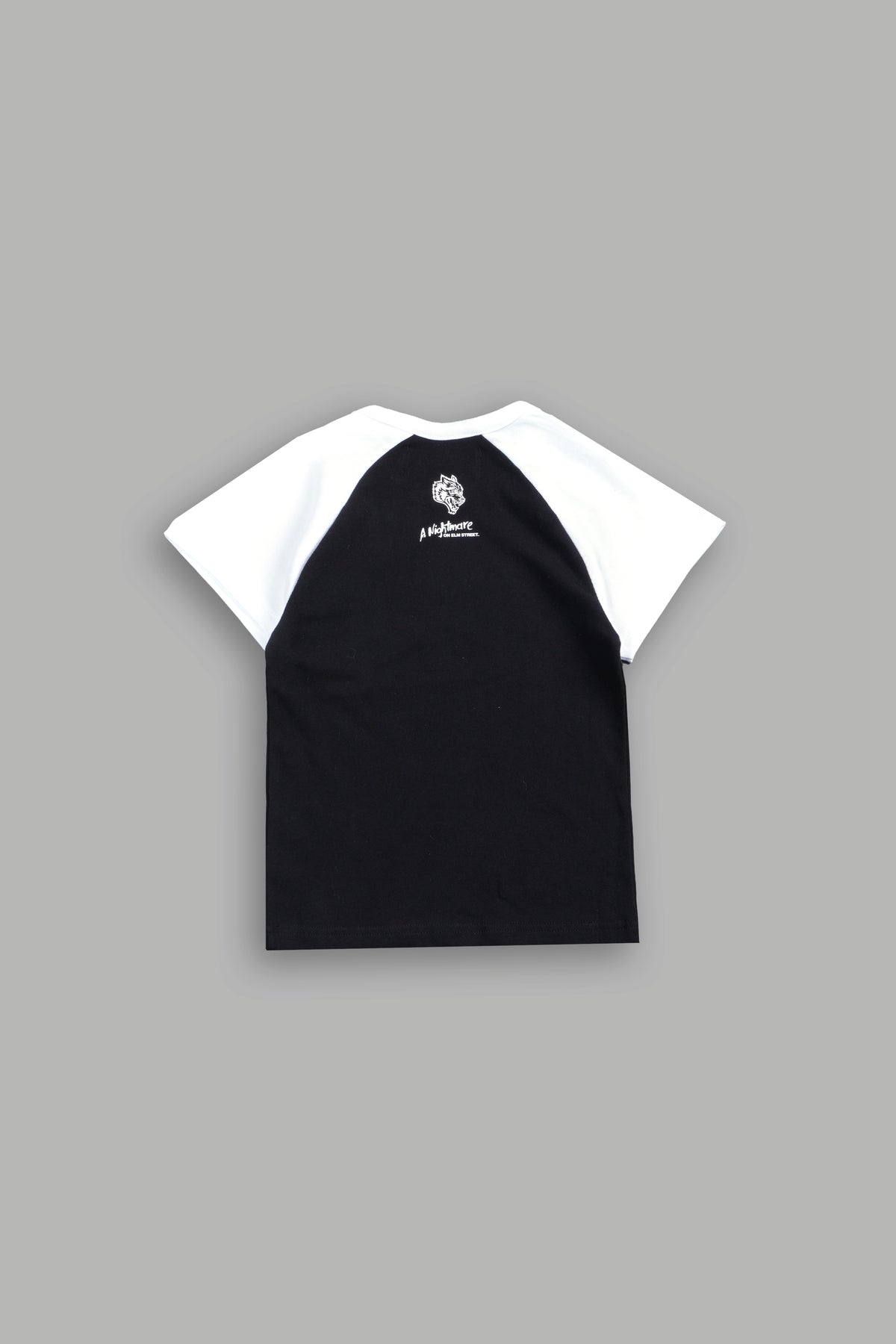 Dont Sleep Lina Raglan Baby Tee In Black/White