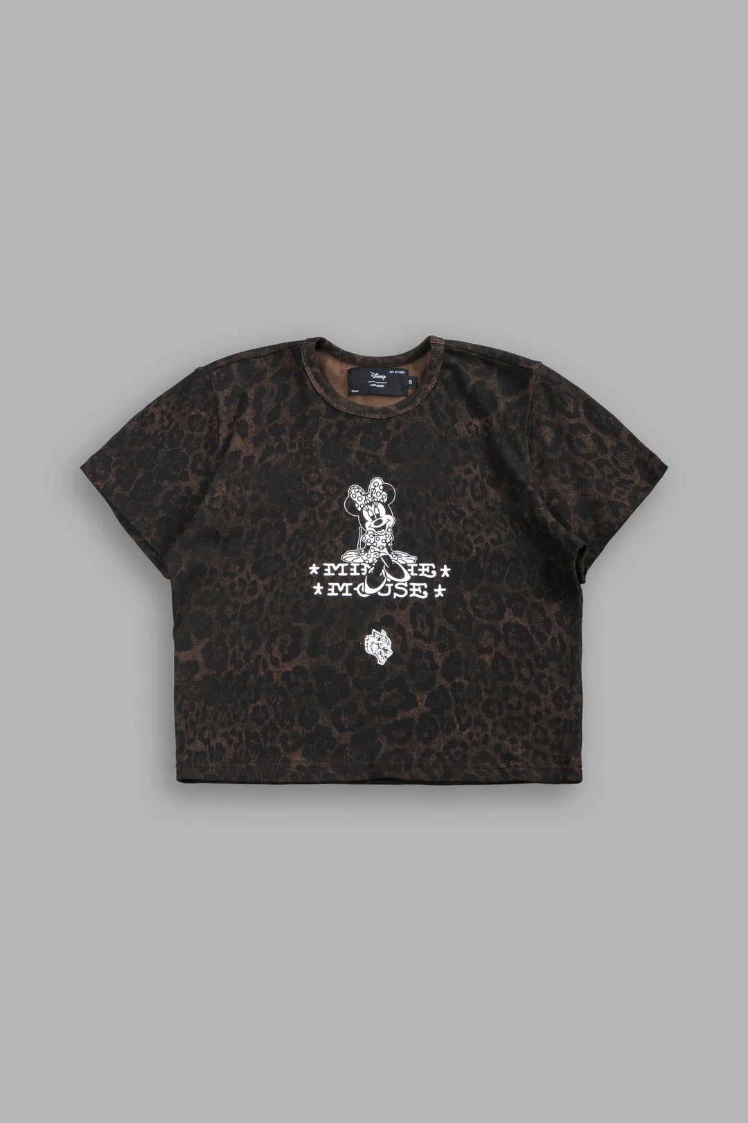 Minnie Mouse Frvr Timeless Tee in Darc Brown Leopard