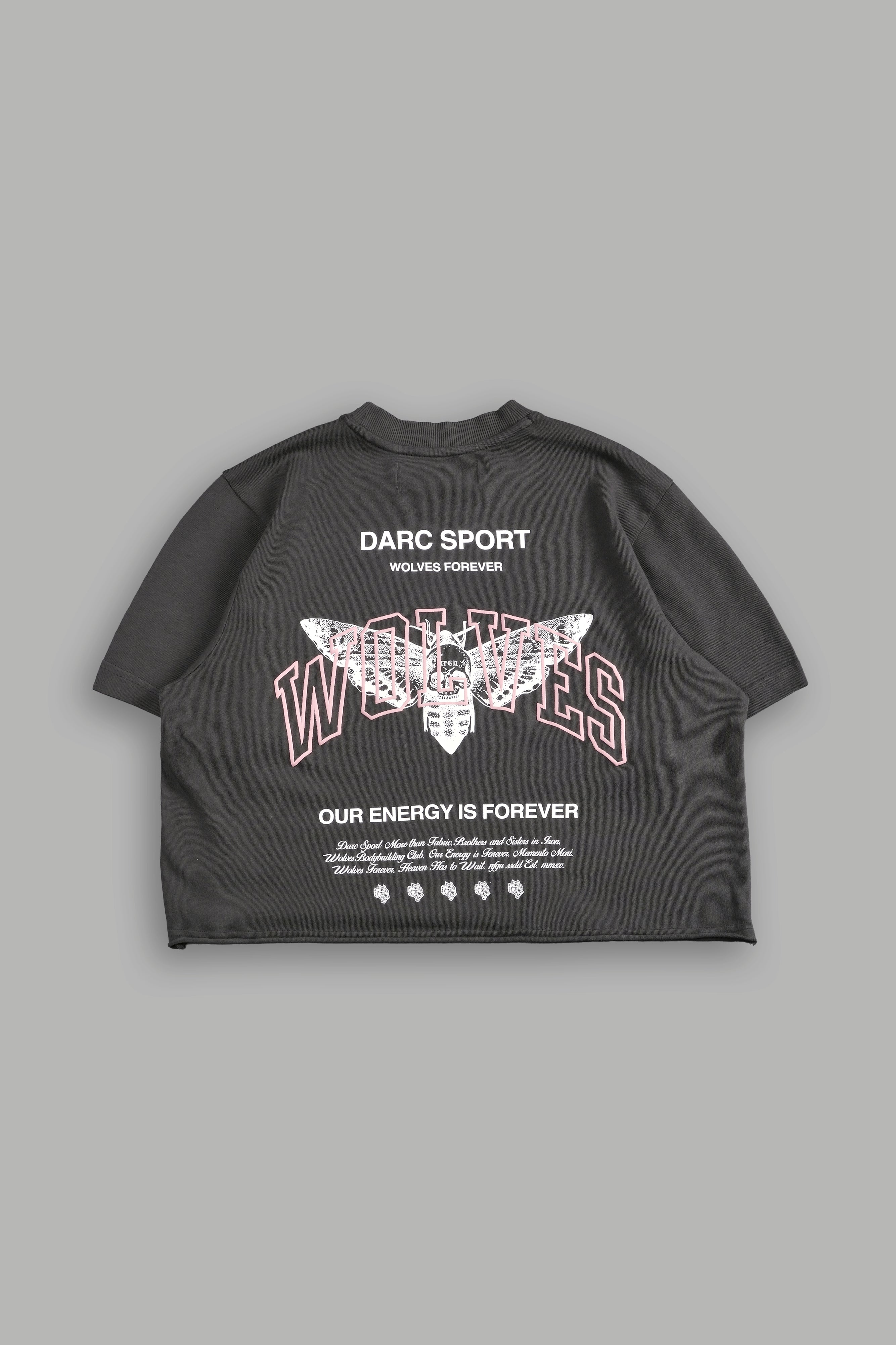Death Moth Forever "Premium" (Cropped) Tee in Wolf Gray