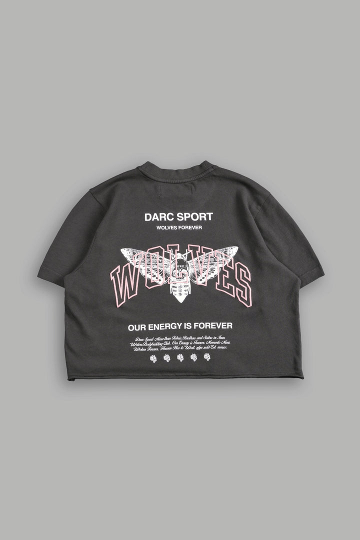 Death Moth Forever "Premium" (Cropped) Tee in Wolf Gray
