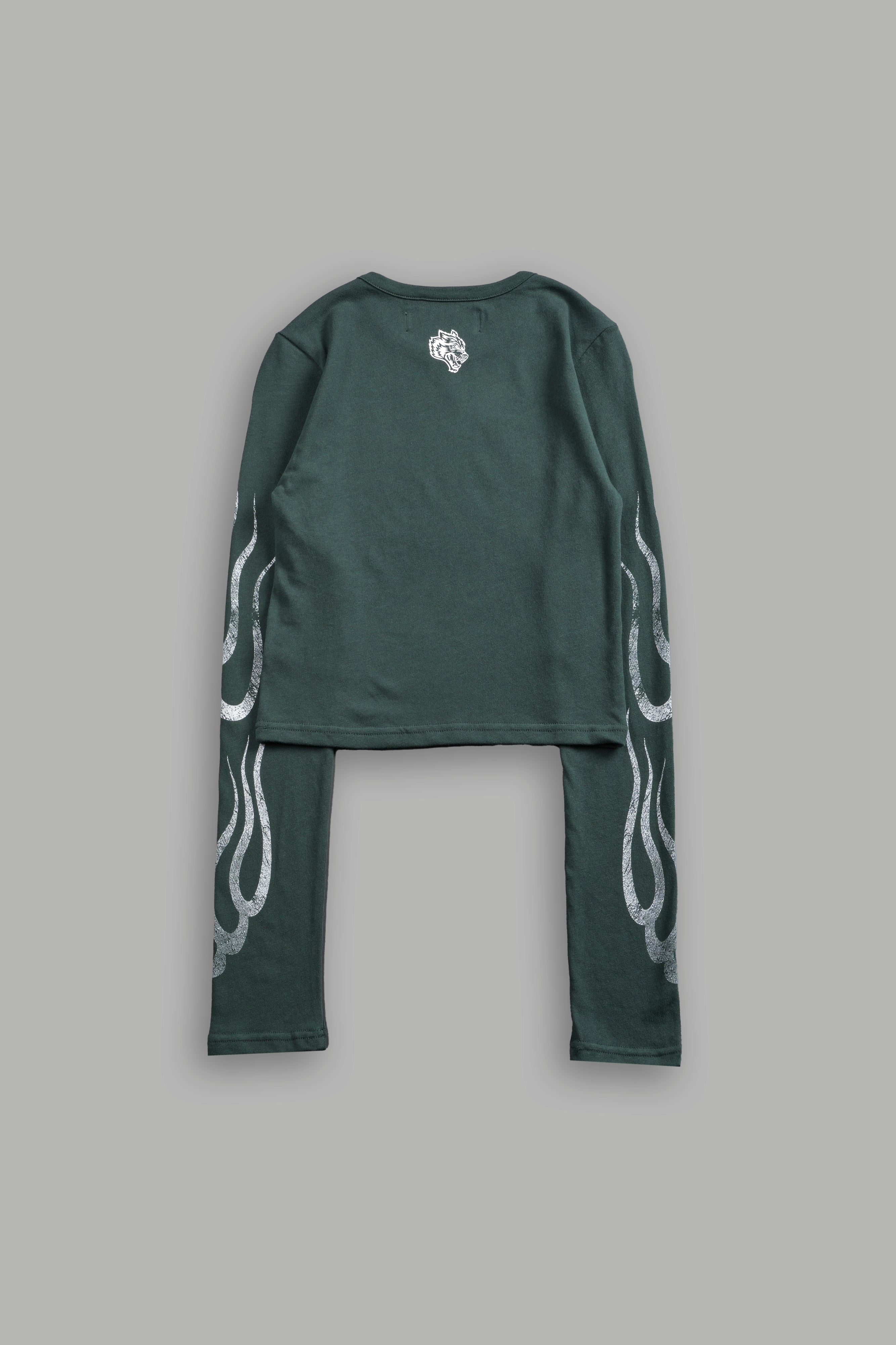 Wolves Flame L/S "Baby" Tee in Norse Green